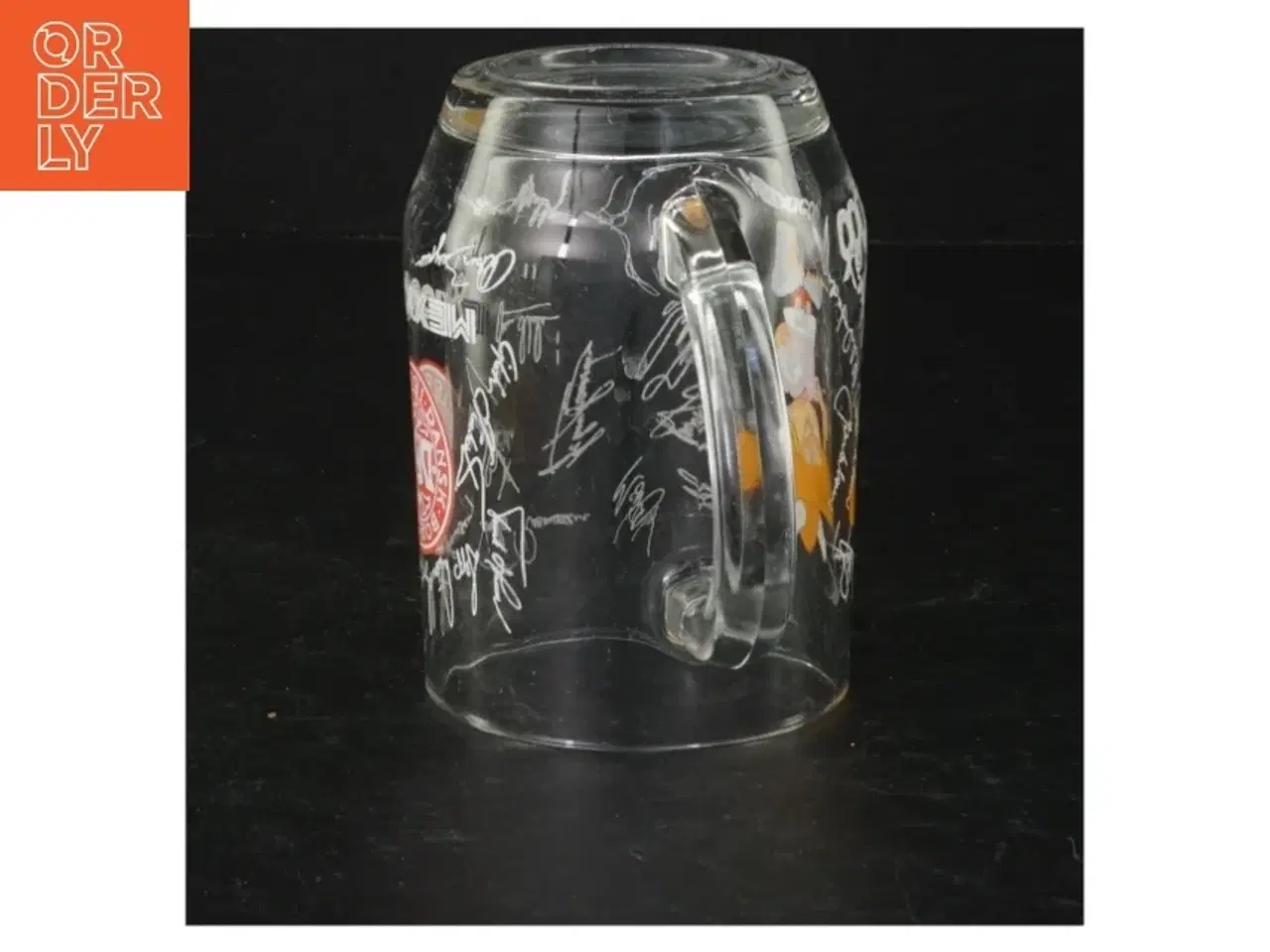 Billede 2 - Glas med tryk fra VM i fodbold 1986 (str. 11 cm)