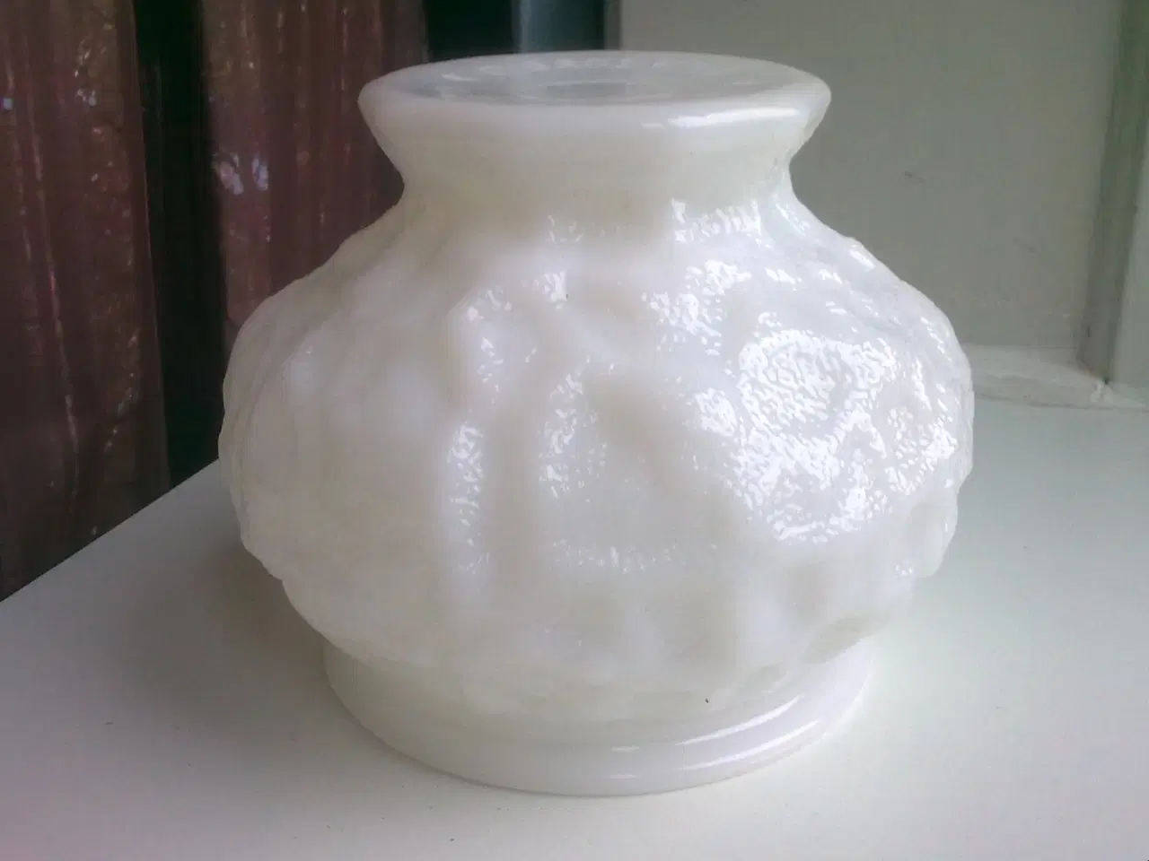 Billede 6 - USA opalineglas snebold vase potteskjuler RETRO