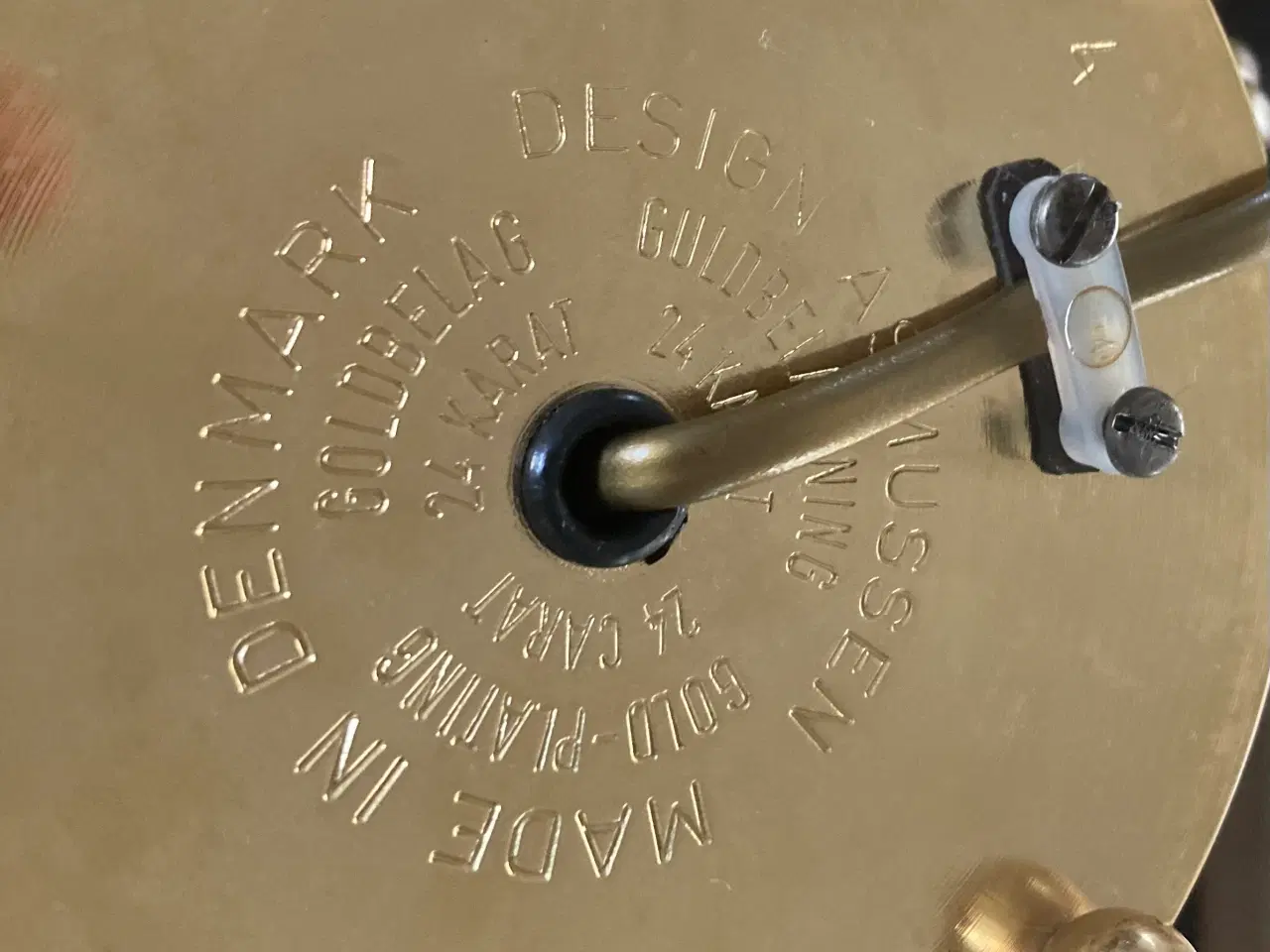 Billede 3 - Asmussen Hamlet Design lampe i guld 4 dråber