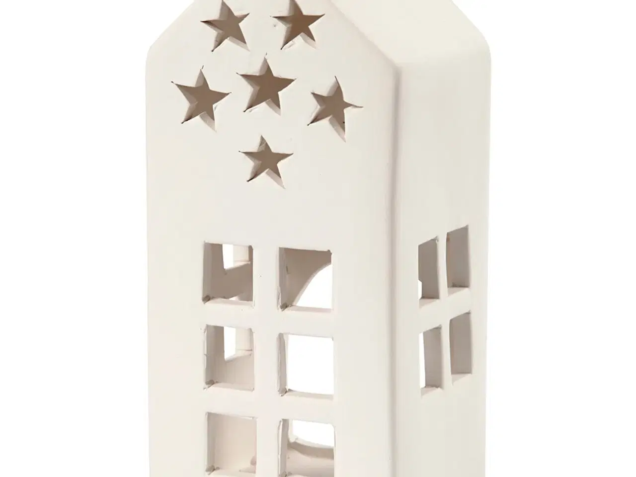Billede 1 - Fyrfadsstage, H: 16 cm, str. 7x7 cm, hvid, 8stk./ 1 pk.