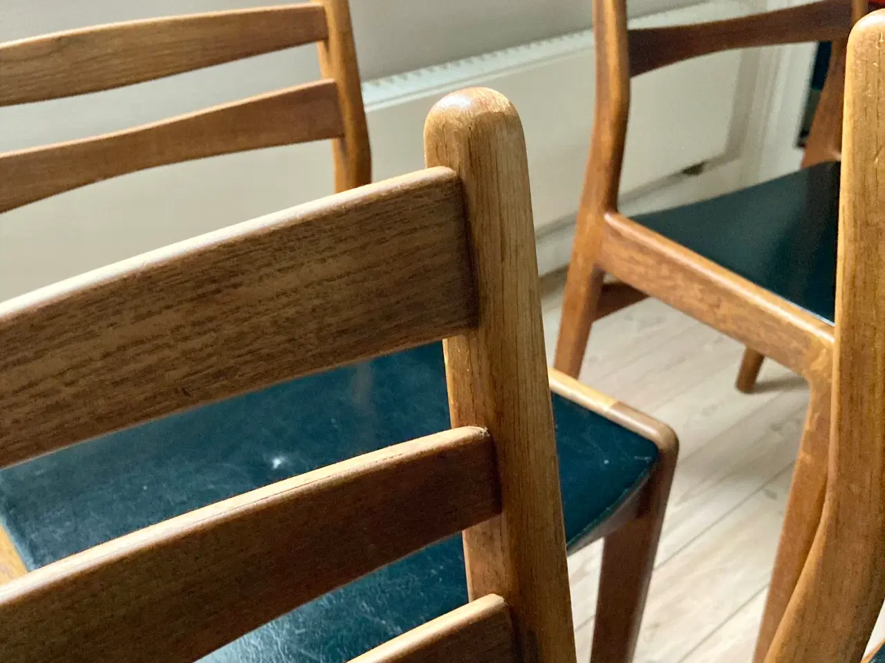 Billede 8 - 6 (7) teak / eg stole 60’erne Slagelse Møbelværk m