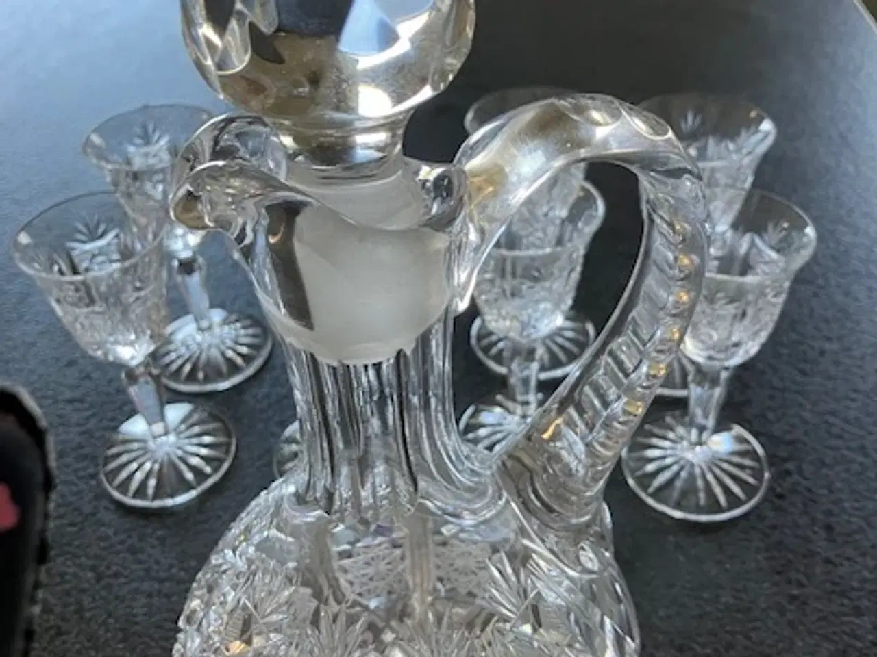 Billede 2 - Krystalglas med karaffel