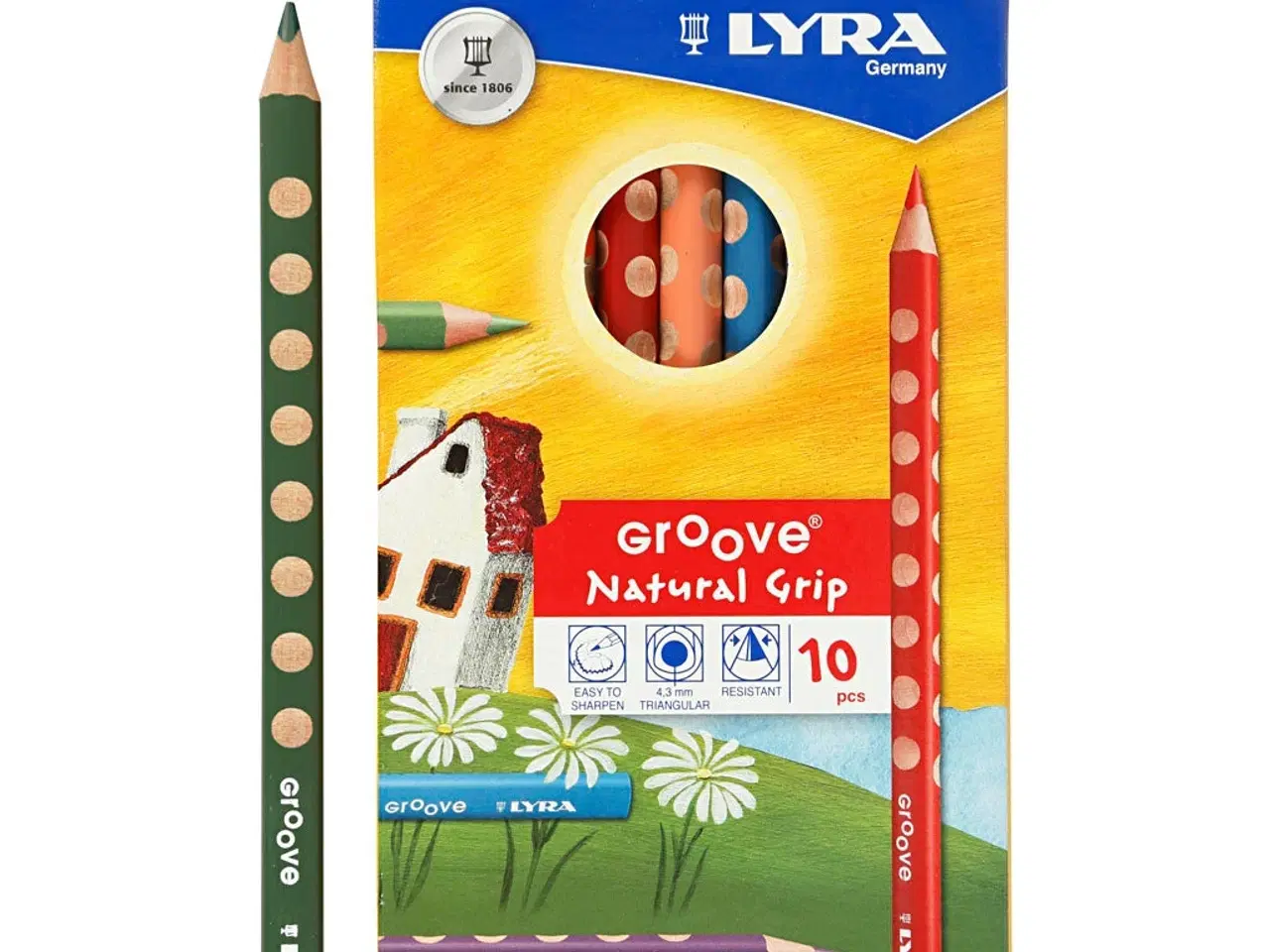 Billede 1 - Groove Farveblyanter - 10 stk. Ergonomisk og farverig