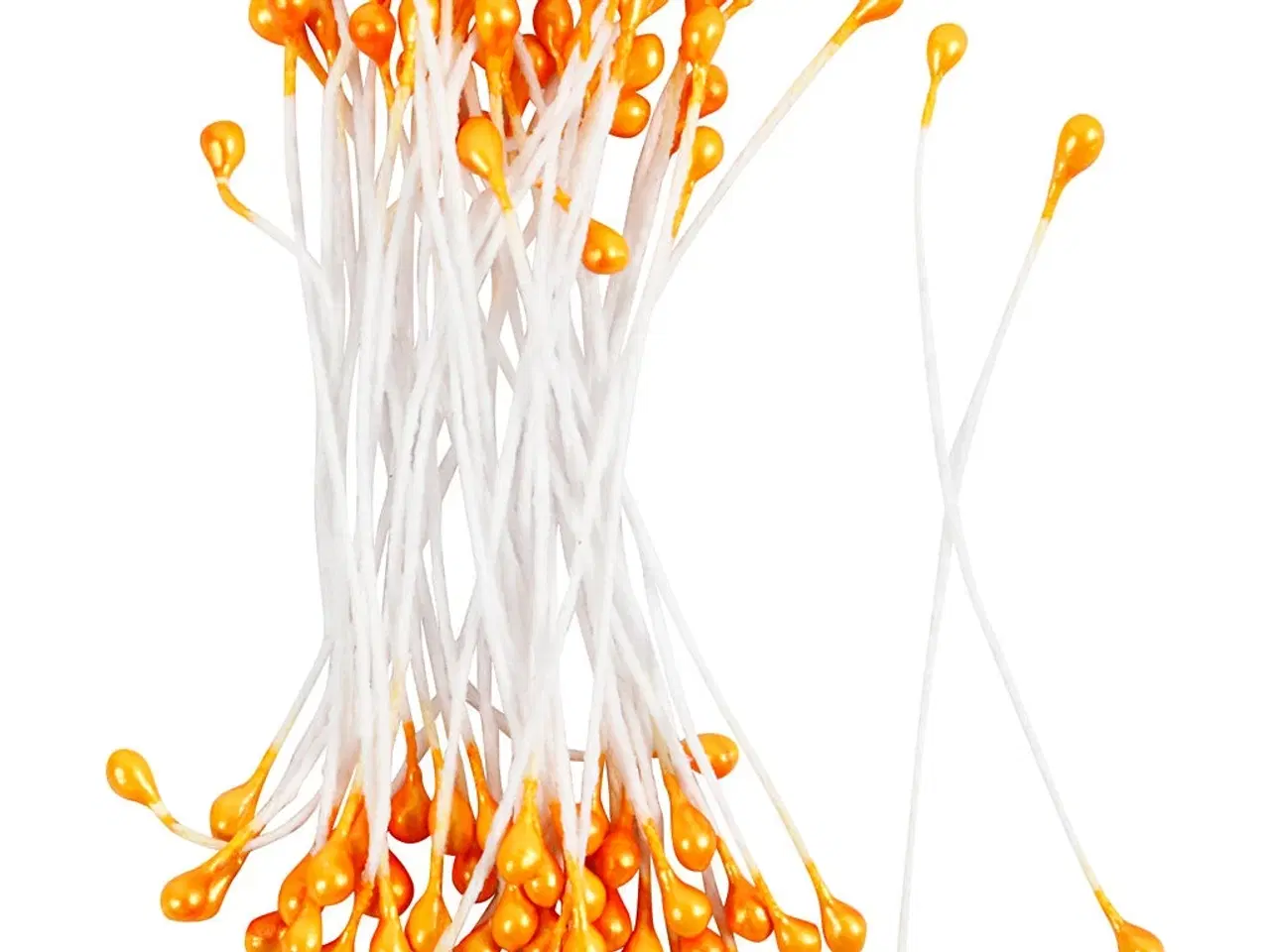 Billede 1 - 100 stk. Orange Metallic Støvdragere til Dekoration