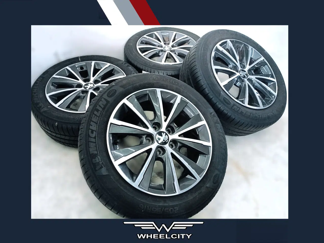 Billede 1 - 5x108 16" ET44 nav 65,1ø Citroen/Peugeot sommersæt