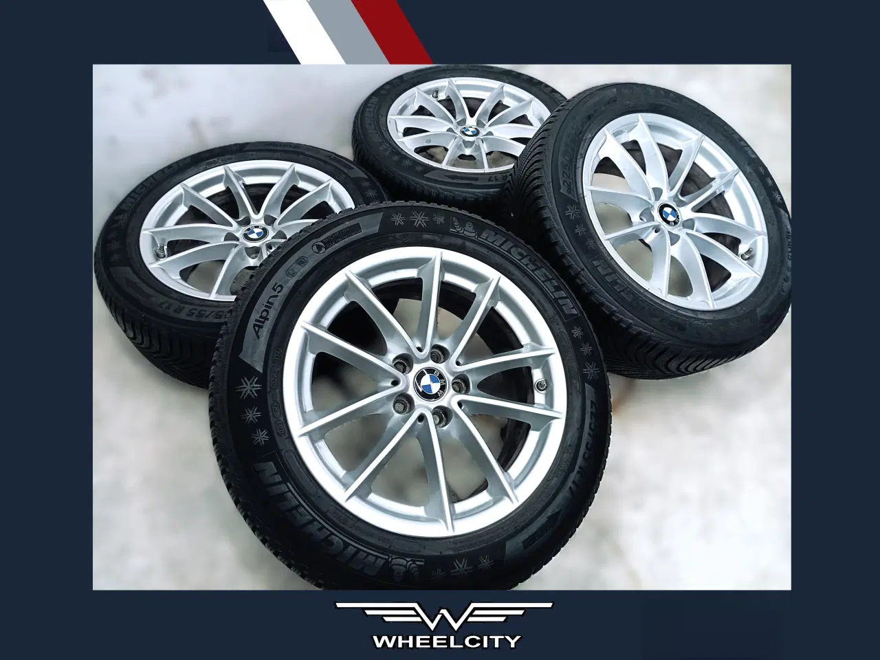Billede 1 - 5x112 17" ET27 nav 66,6ø BMW vintersæt inkl.TPMS