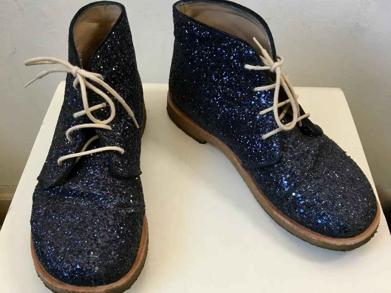 Billede 1 - Angulus støvler, blå glimmerstøvler, str 40