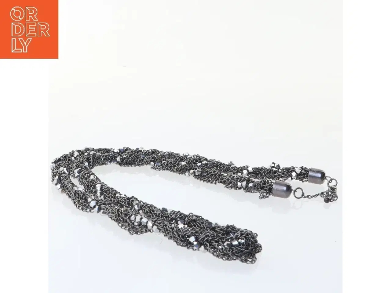 Billede 4 - Flettet metalhalskæde (str. 80 cm)