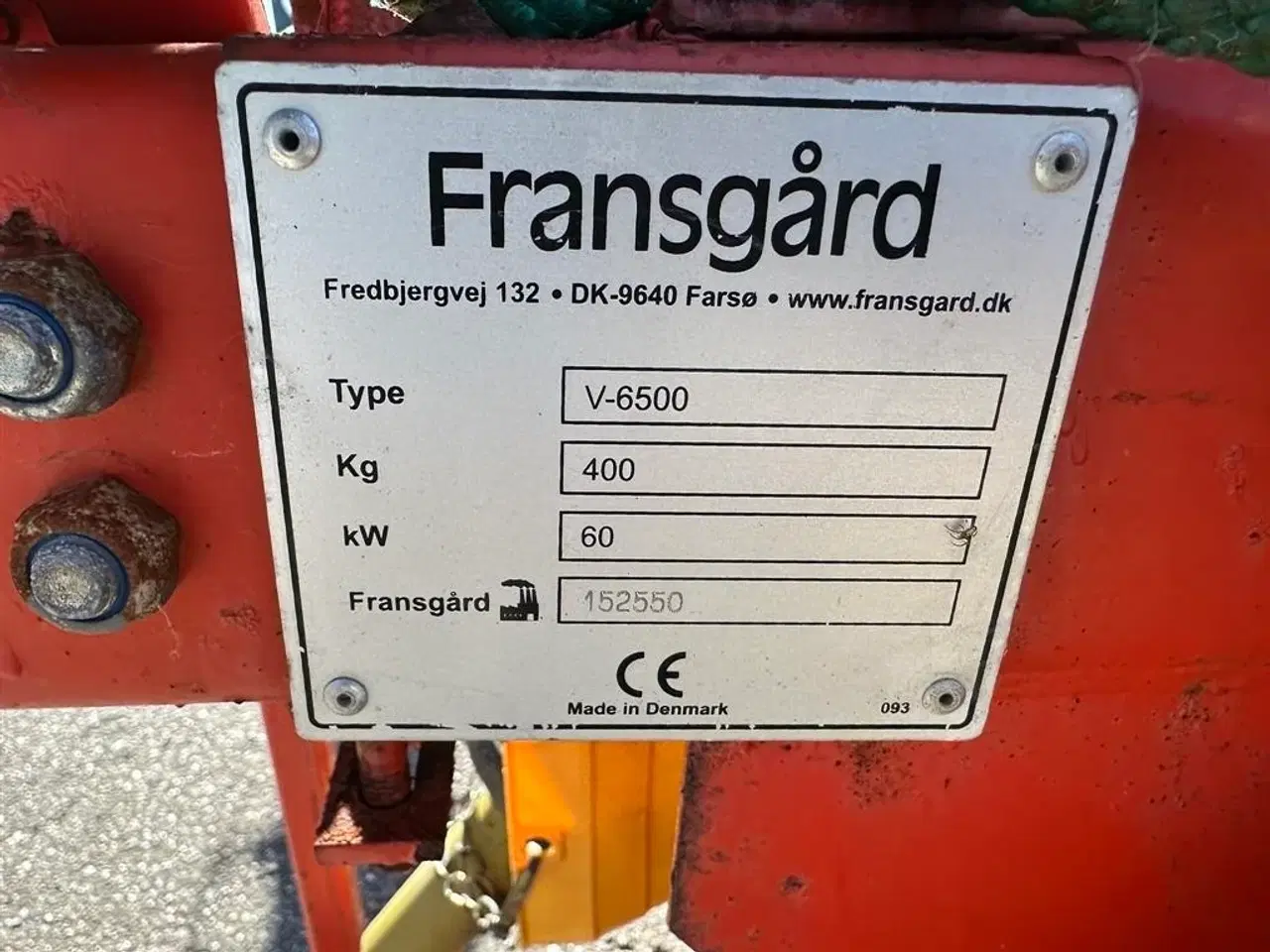 Billede 7 - Fransgård V 6500 Meget Lidt brugt