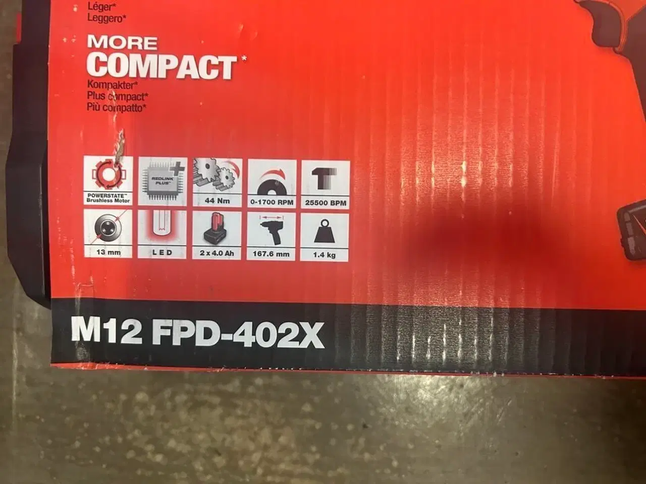 Billede 2 - Milwaukee skruemaskine M12 FPD-402X