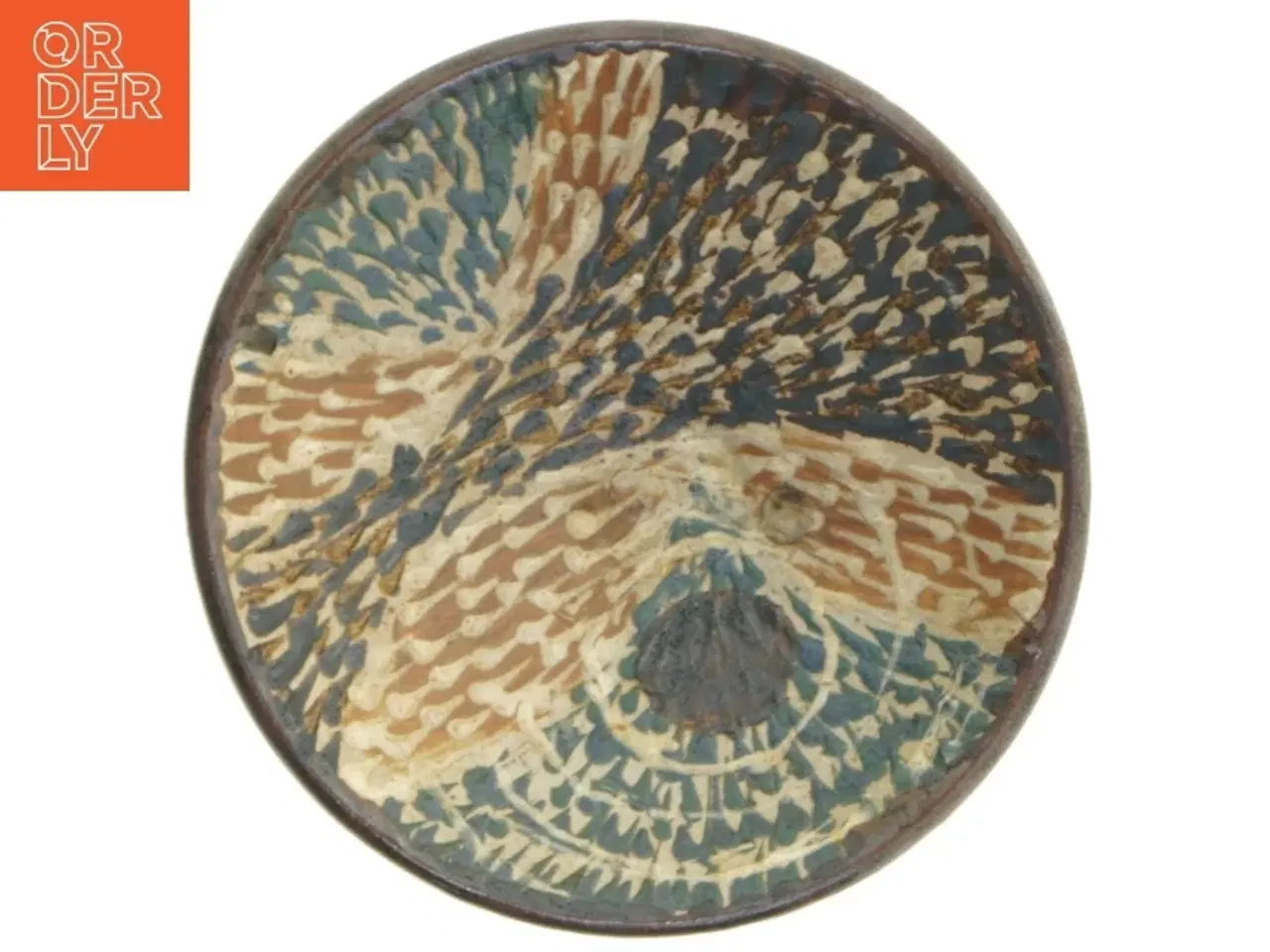 Billede 2 - Keramikskål med dekorativt mønster af Anders Bjerborg (str. 20 x 5 cm) fra AB