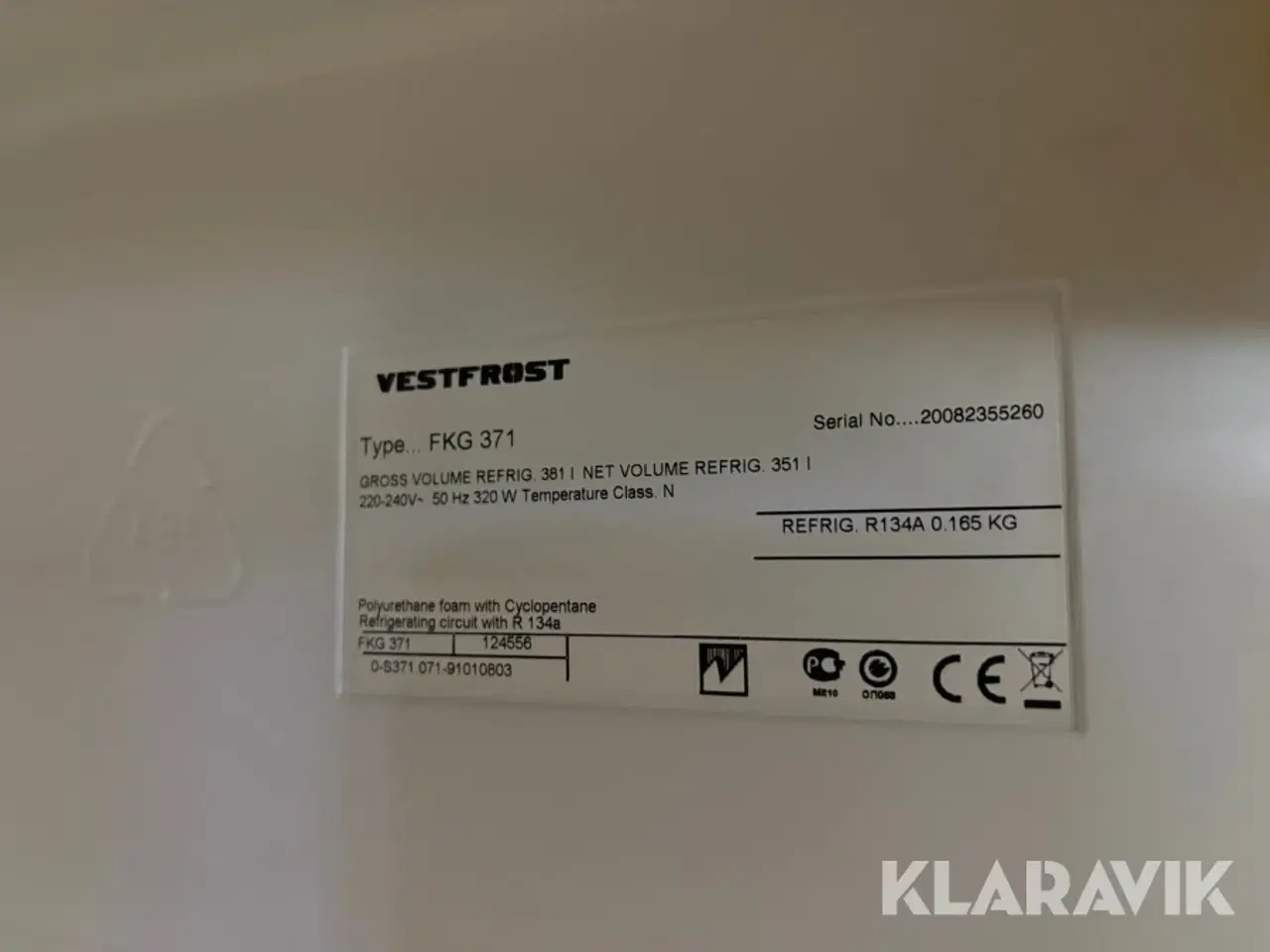 Billede 5 - Køleskabe Vibocold og Vestfrost FKG371 3 styk.