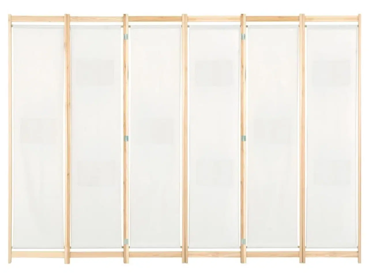 Billede 2 - 6-panelers rumdeler 240 x 170 x 4 cm stof cremefarvet