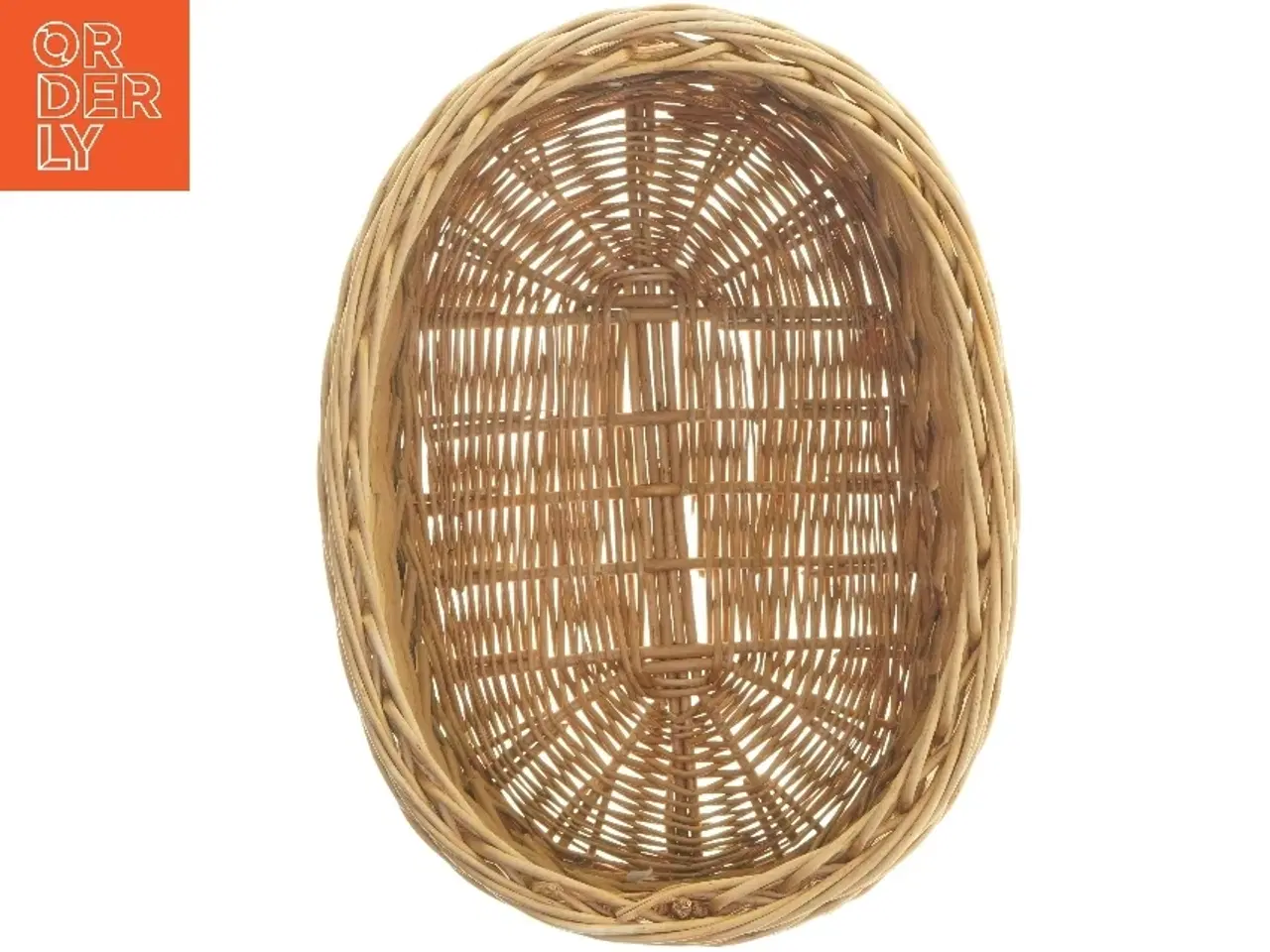 Billede 4 - Flettet oval kurv (str. 40x20x26 cm)