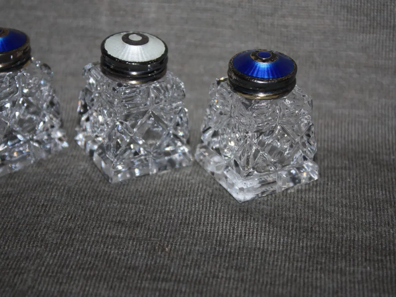 Billede 3 - Salt- og peber sæt med sterling sølv