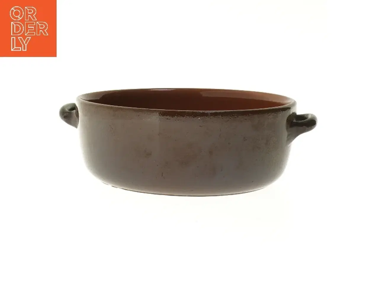 Billede 3 - Brune keramikgryder med hank (str. 2 stk Ø 15,5 & 21 cm)