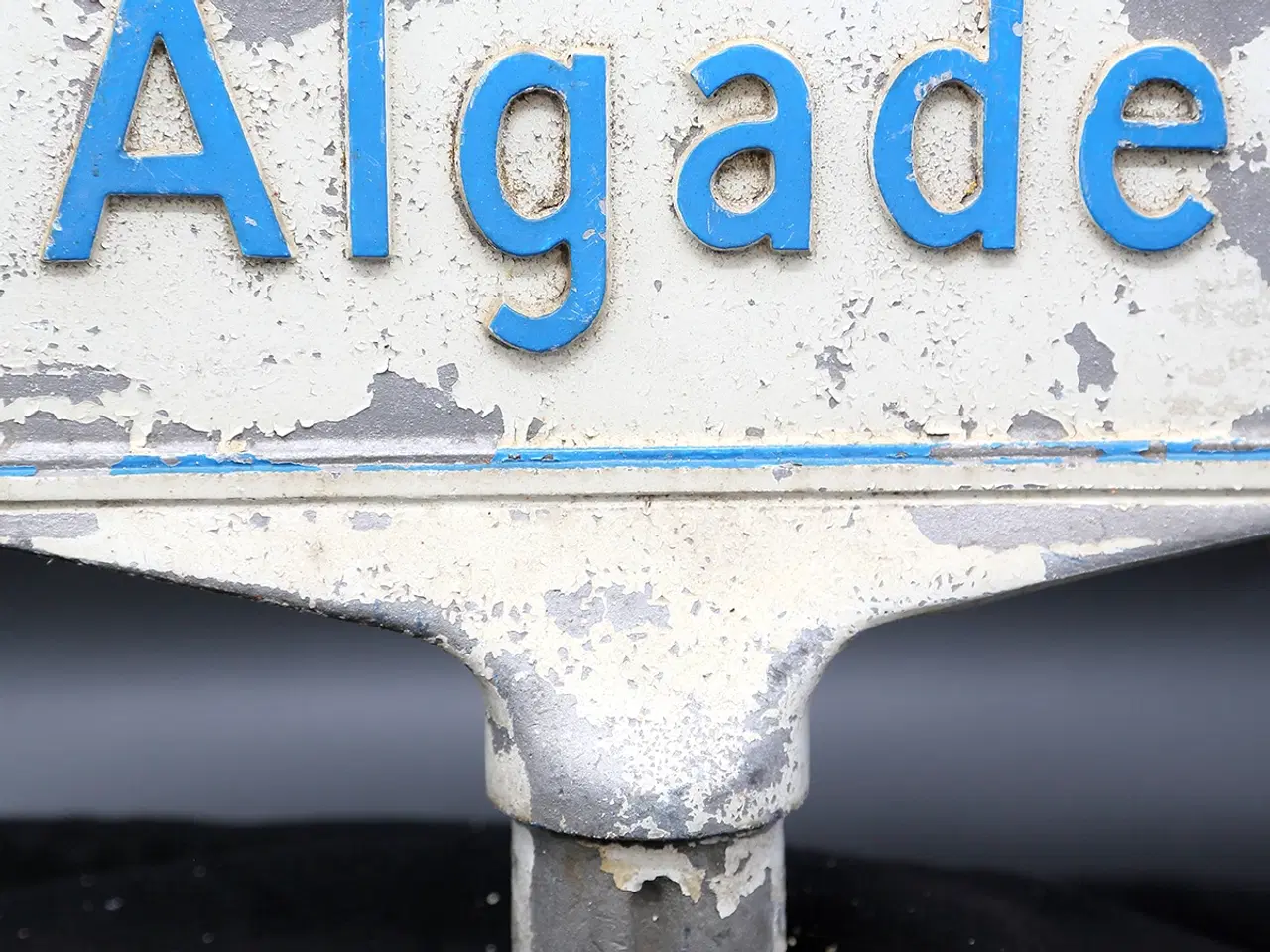 Billede 5 - Vintage dansk vejskilt “Algade” i aluminium