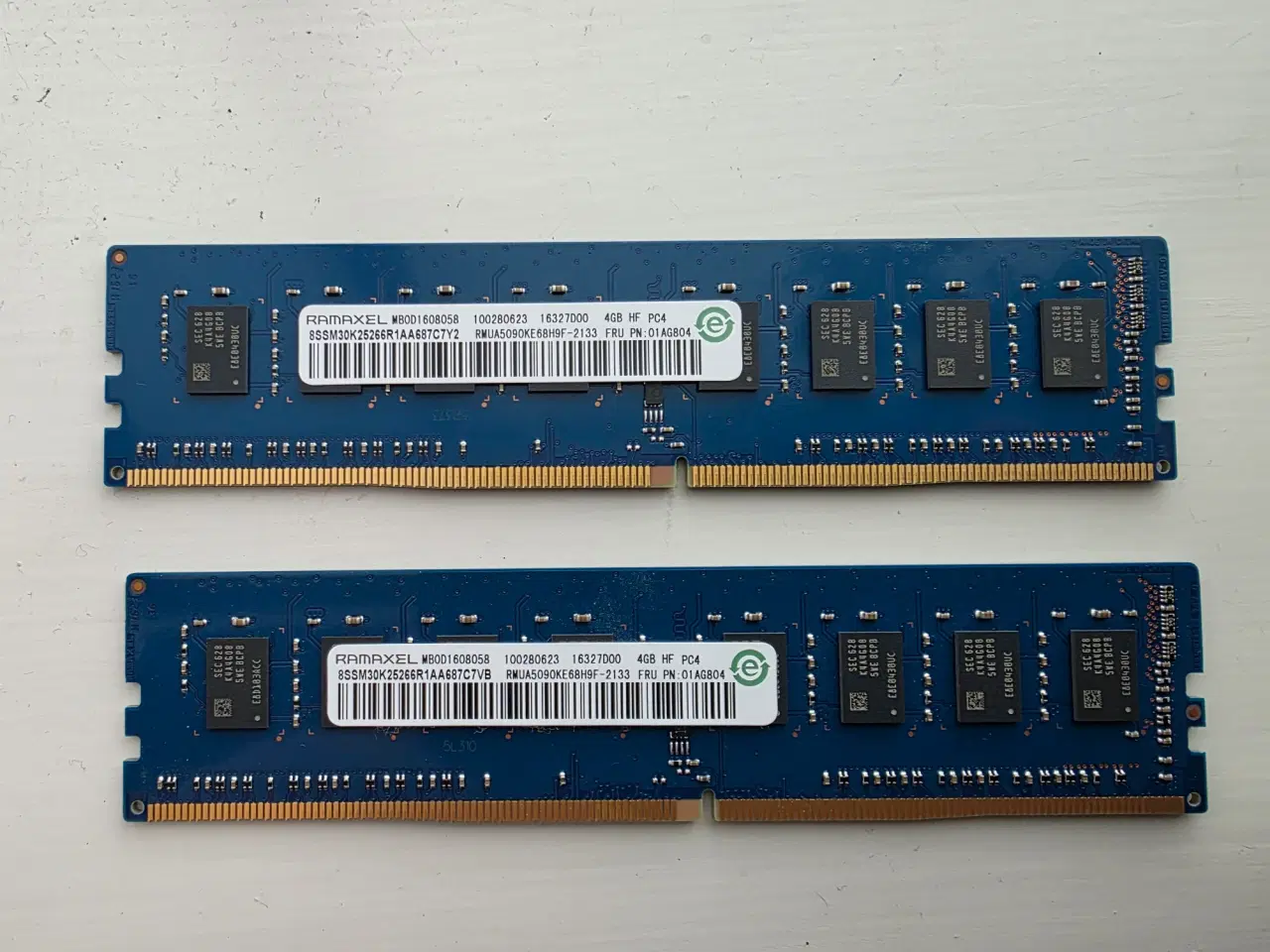 Billede 1 - 2x Ramaxel 4GB PC4-17000 DDR4-2133MHz non-ECC