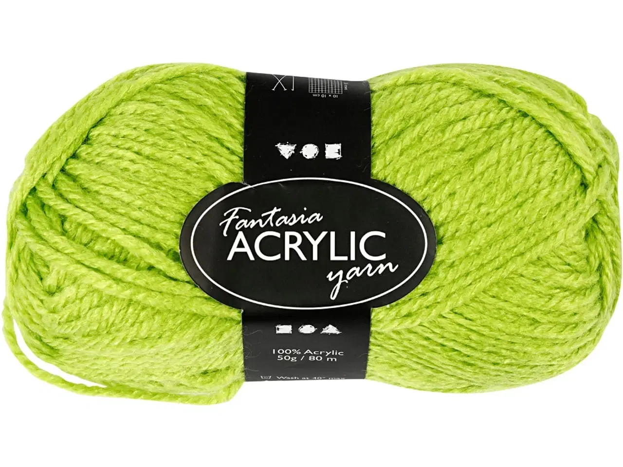 Billede 1 - Fantasia Polyacrylgarn, L: 80 M, lys grøn, 50g/ 1 ngl.