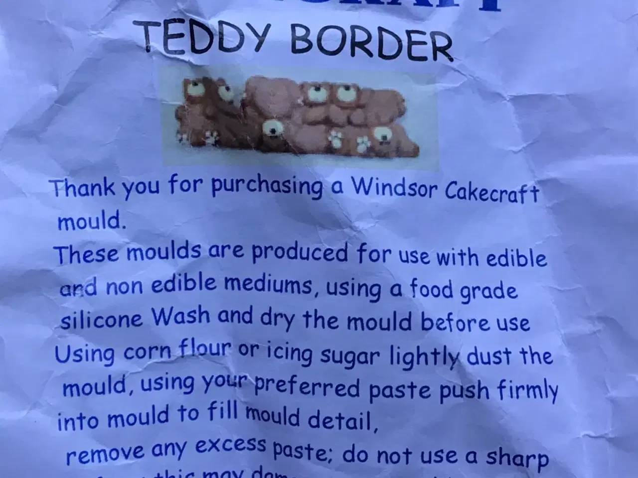 Billede 2 - Bamse border mould 