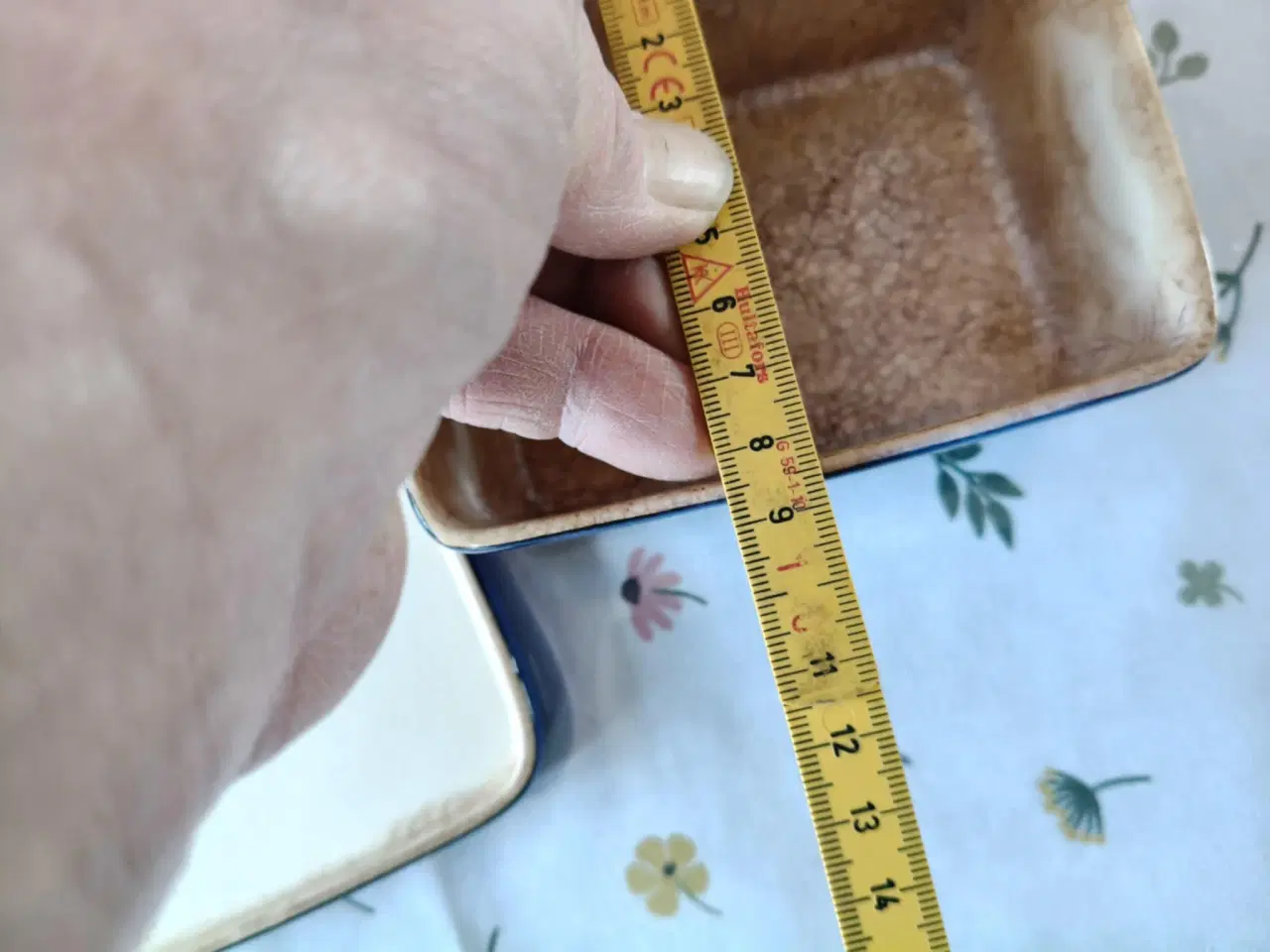 Billede 7 - aluminia krukke i fede farver men med  Krakelering