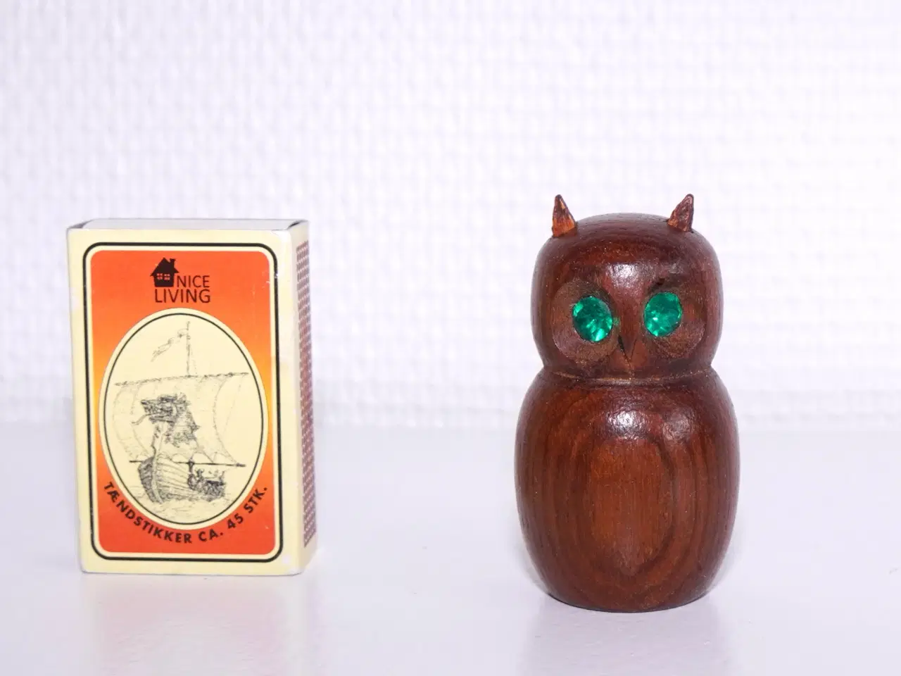 Billede 2 - Vintage ugle i massiv teak træ