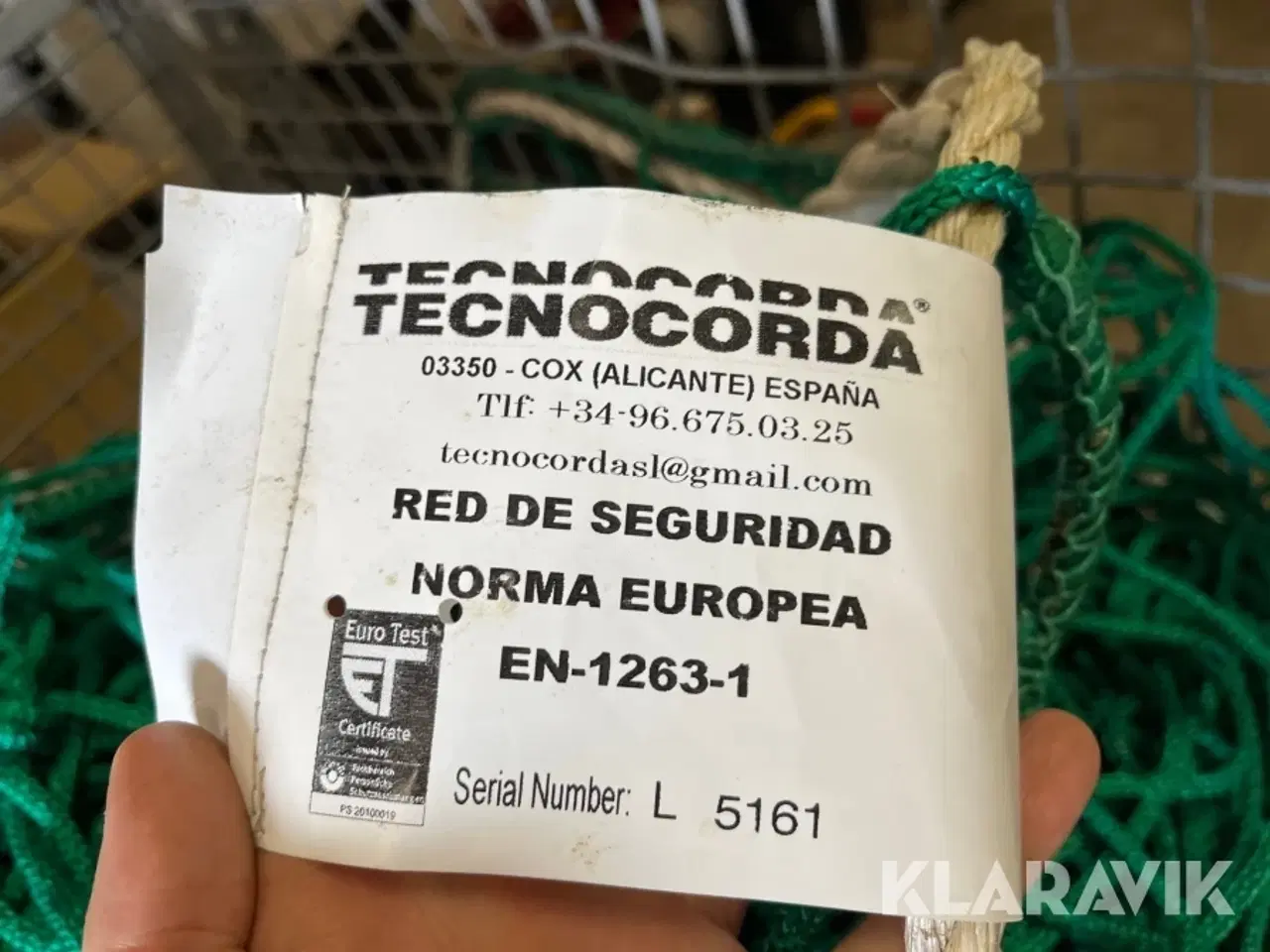 Billede 10 - Faldsikring/Net Tecnocorda S 37net