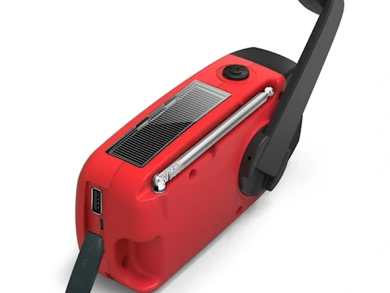 Billede 4 - Håndsvingradio 2000mAh Powerbank, Solceller, Lygte