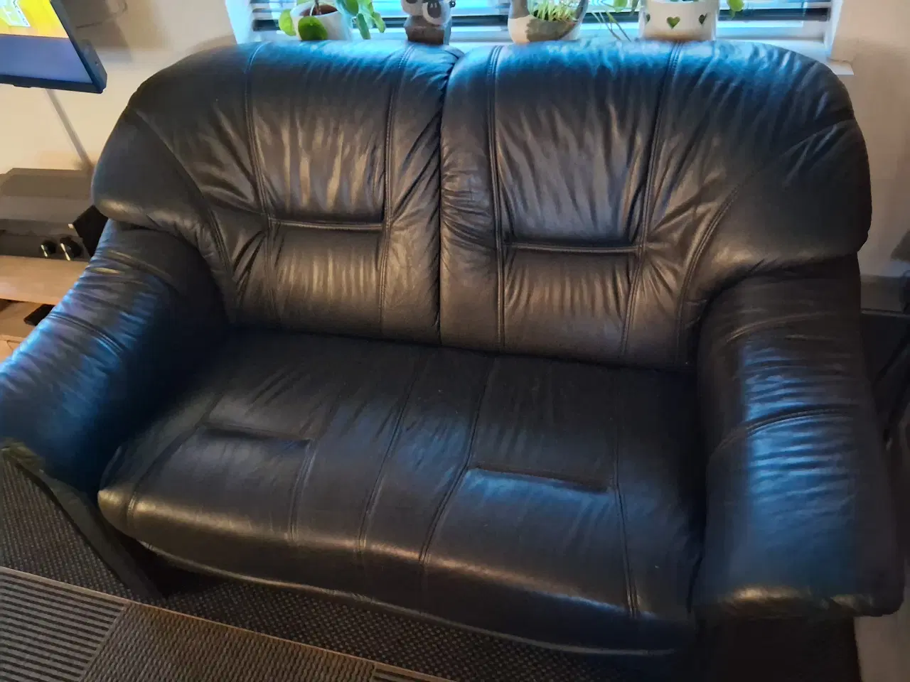 Billede 1 - Sofa i sort okselæder