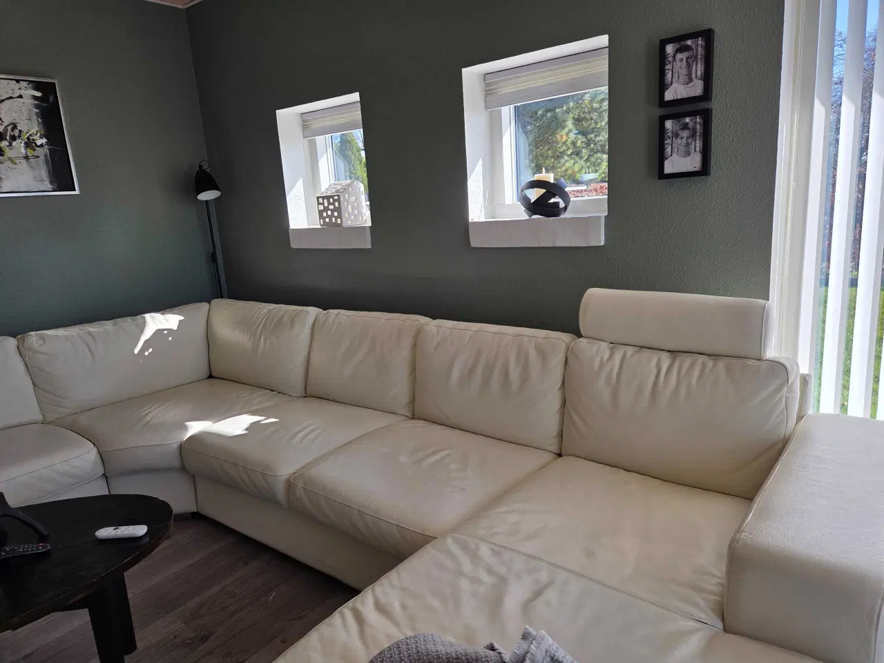 Billede 1 - Stor U sofa i læder