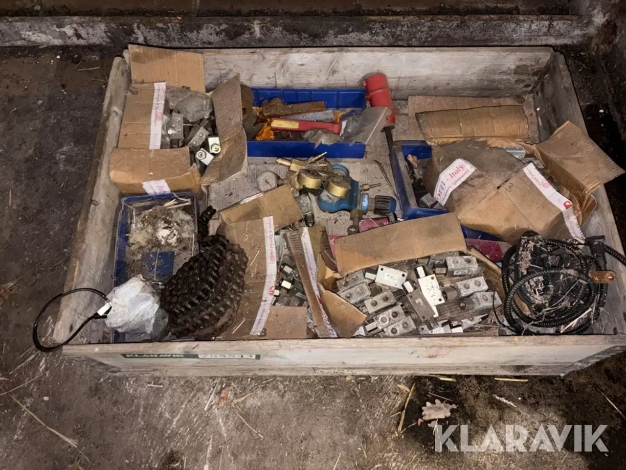 Billede 1 - Lot hydraulikfittings, drejestål, kæder og svejseudstyr