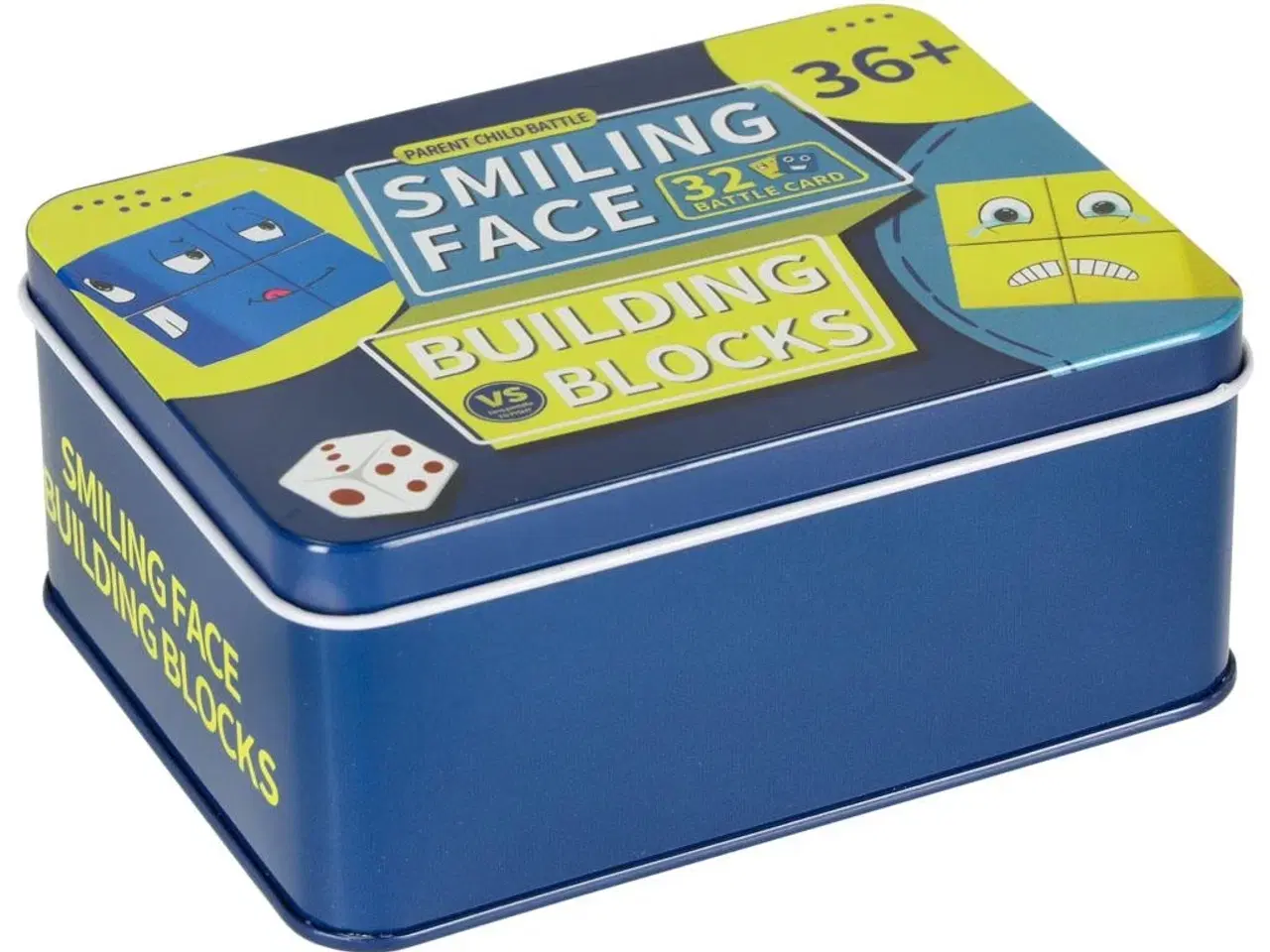 Billede 2 - Puslespil med klodser – skiftende ansigter i metalæske