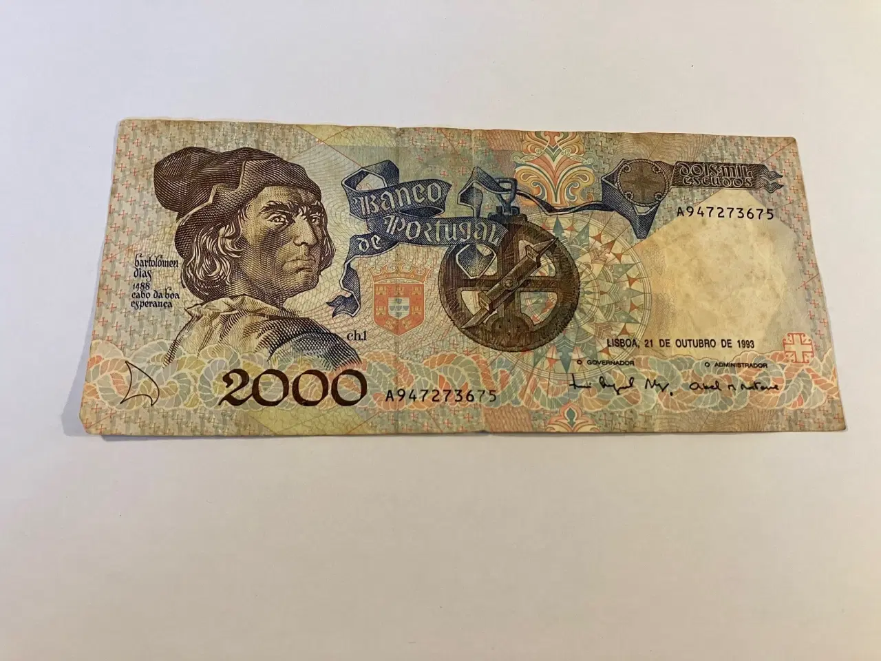 Billede 1 - 2000 Escudos Portugal 1993