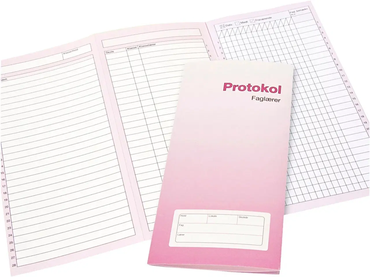 Billede 1 - Mødeprotokol til Faglærer - 28 navne, 12 sider