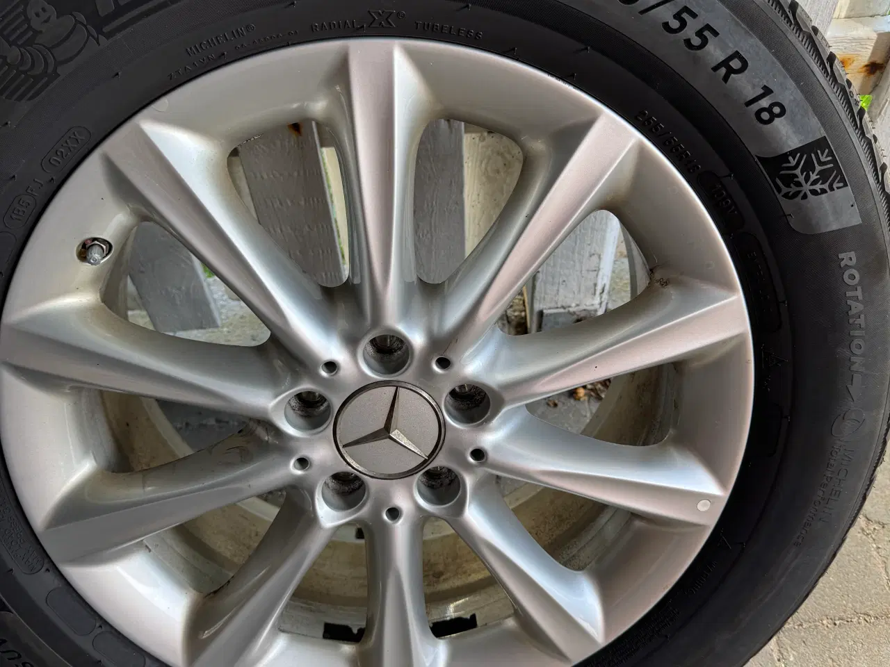 Billede 1 - Mercedes alufælge med vinterdæk