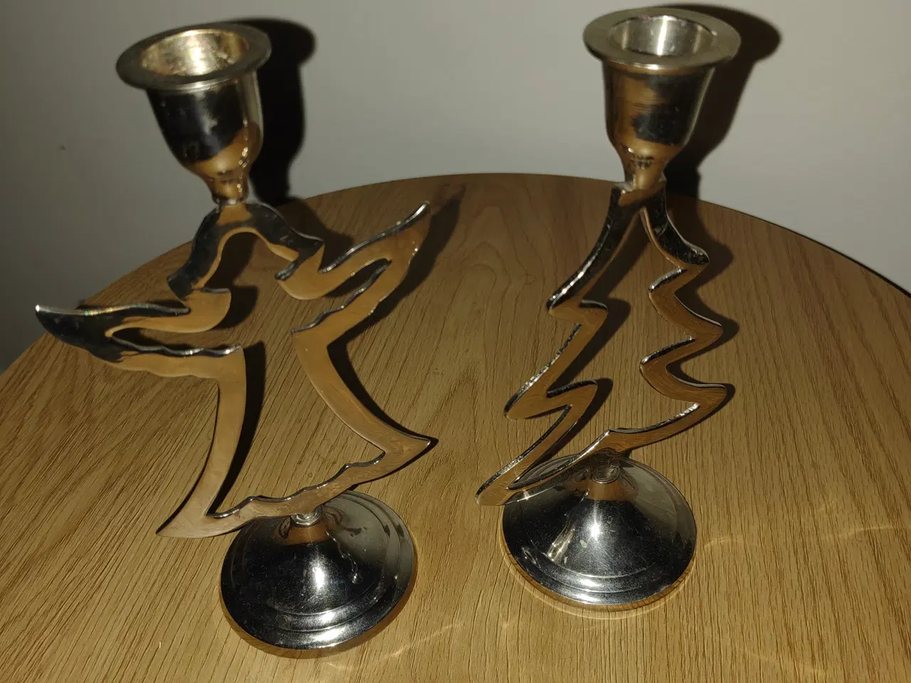 Billede 2 - Flotte sølvfarvede julelysestager