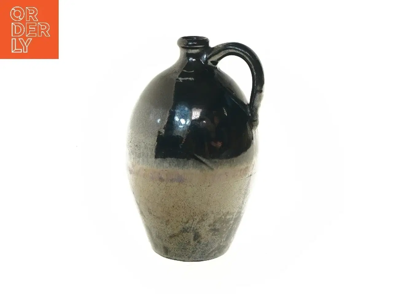 Billede 1 - Antik lerdunk med hank (str. 24 cm)