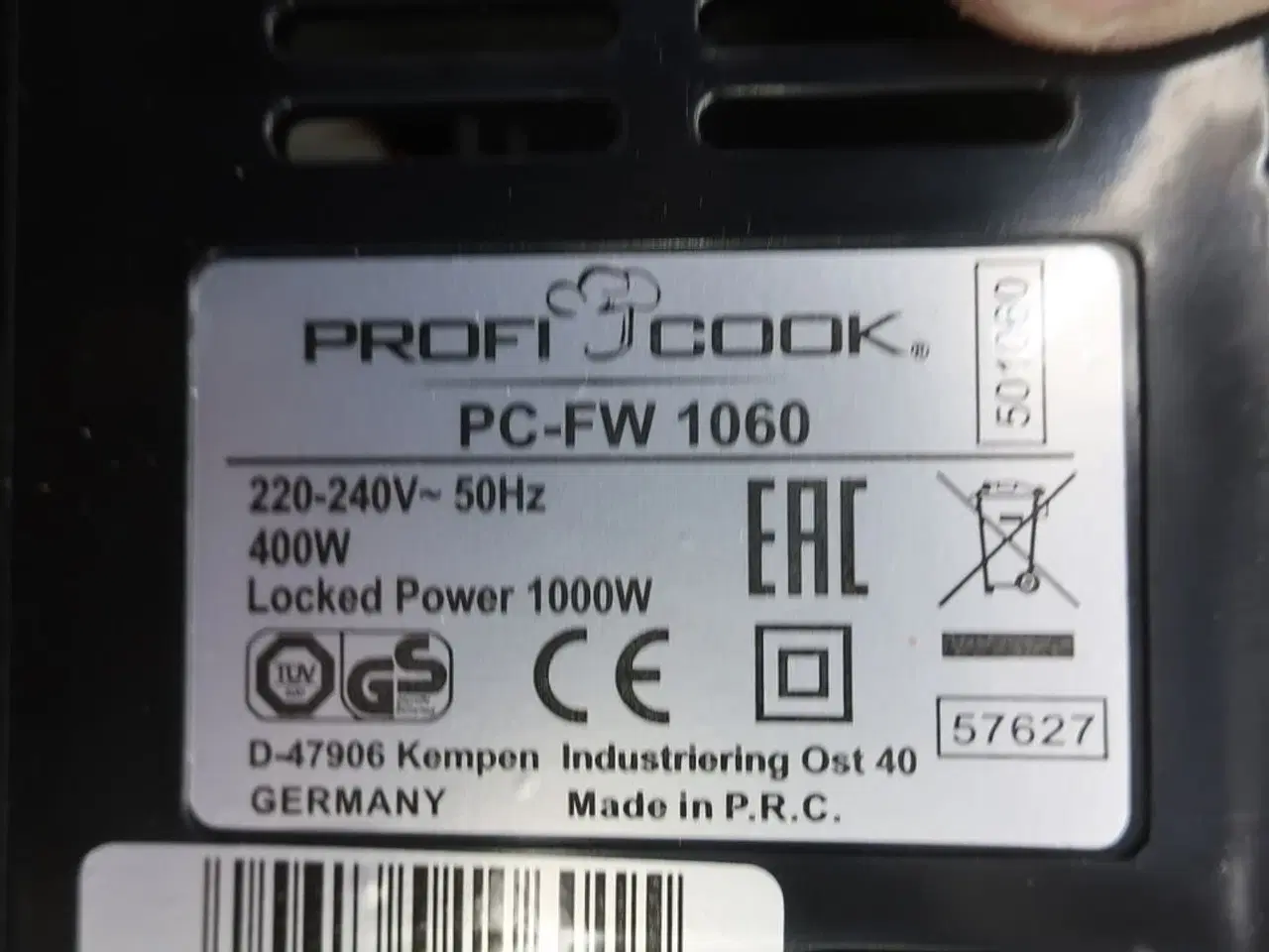 Billede 3 - Kødhakker PROFI COOK PC-FW 1060