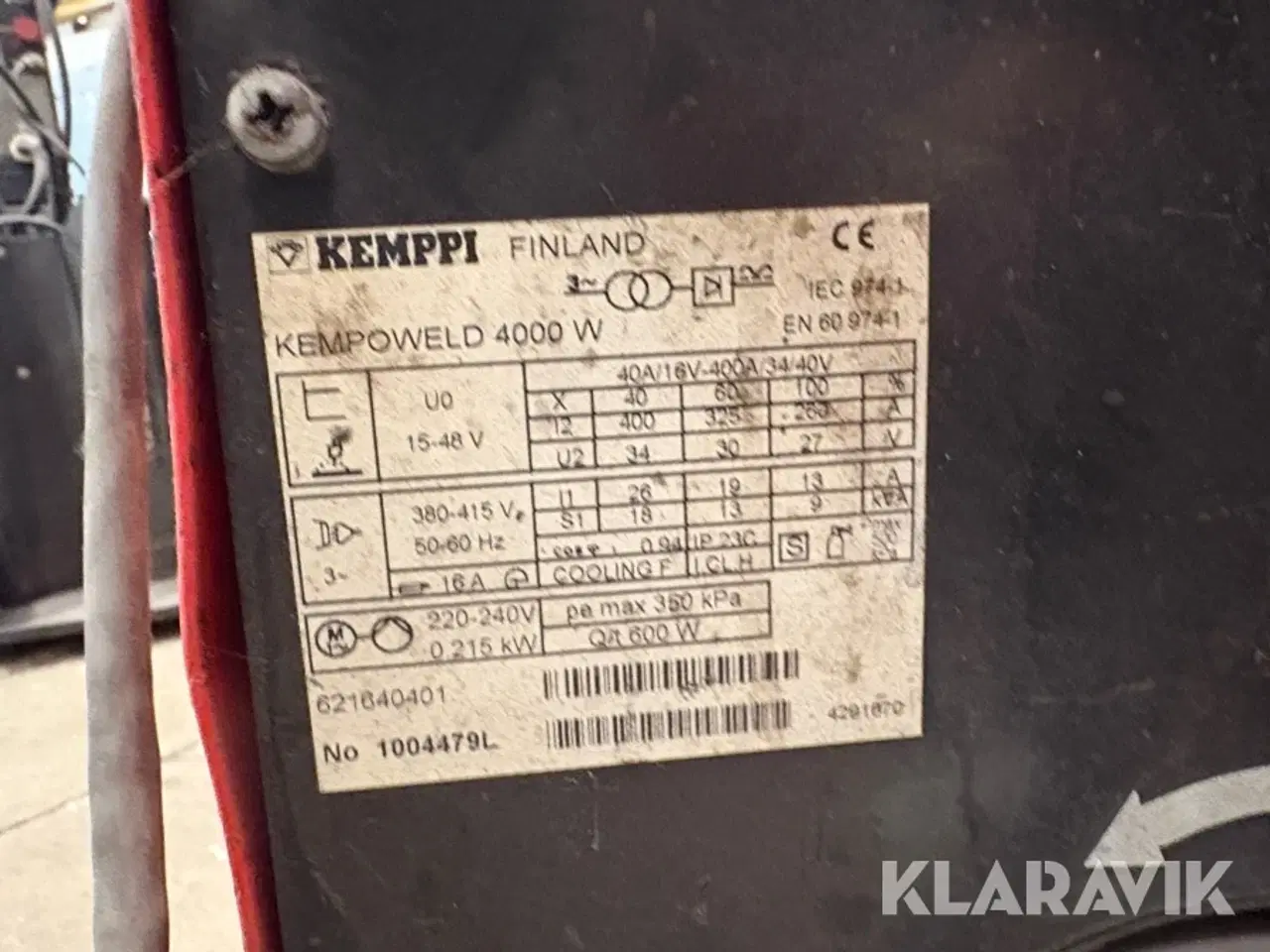 Billede 4 - Svejsemaskine Kemppi KempoWeld 4000W