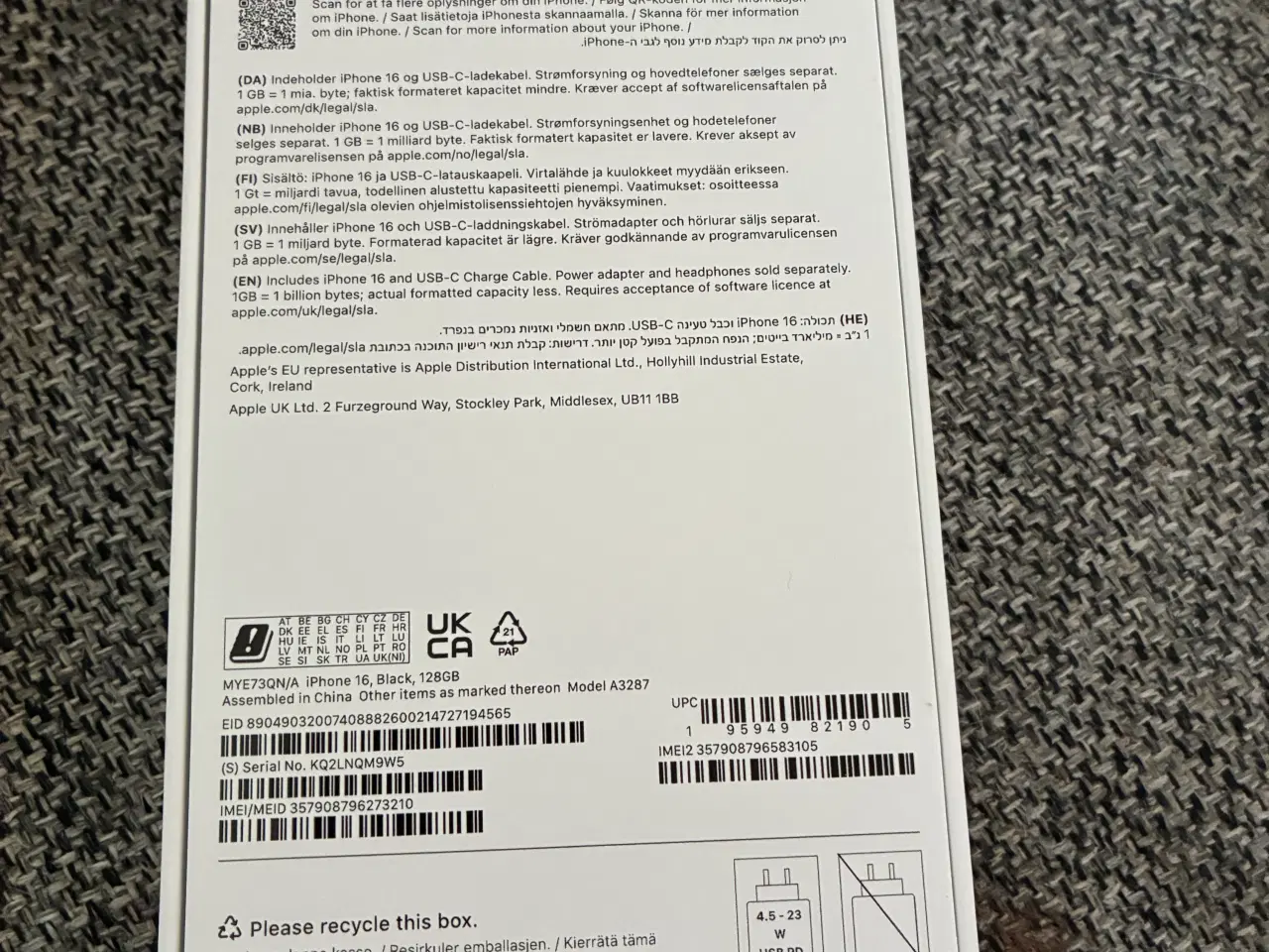 Billede 2 - Helt ny og uåbnet iPhone 16 128gb