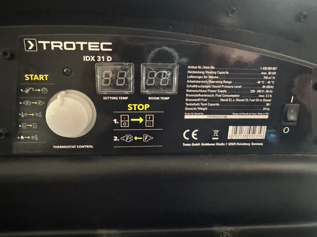 Billede 3 - Varmekanon kraftig diesel fra Trotec (IDX 31 D).