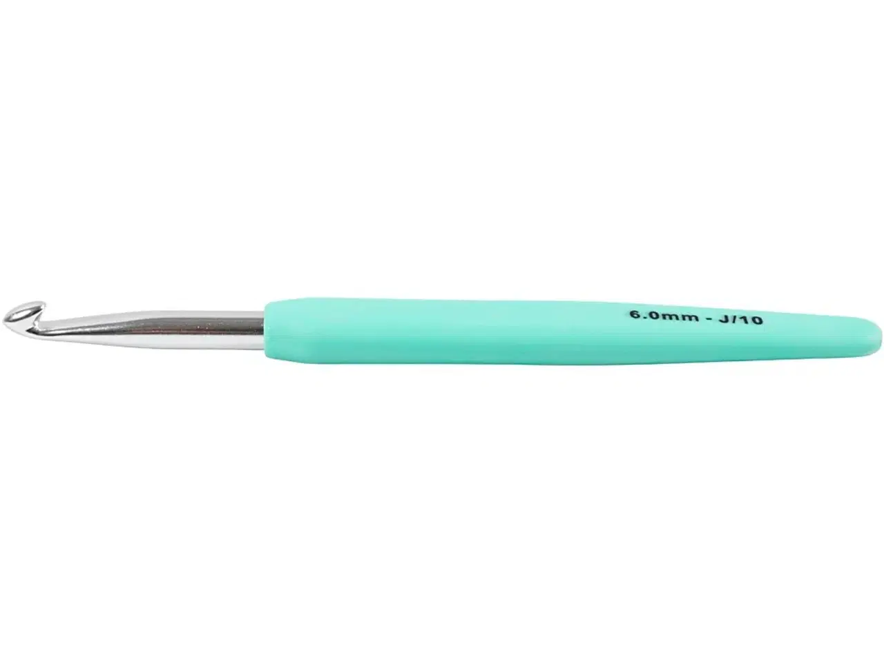 Billede 1 - Hæklenål, 6, L: 13,3 cm, str. 6 mm, turkis, 1 stk.