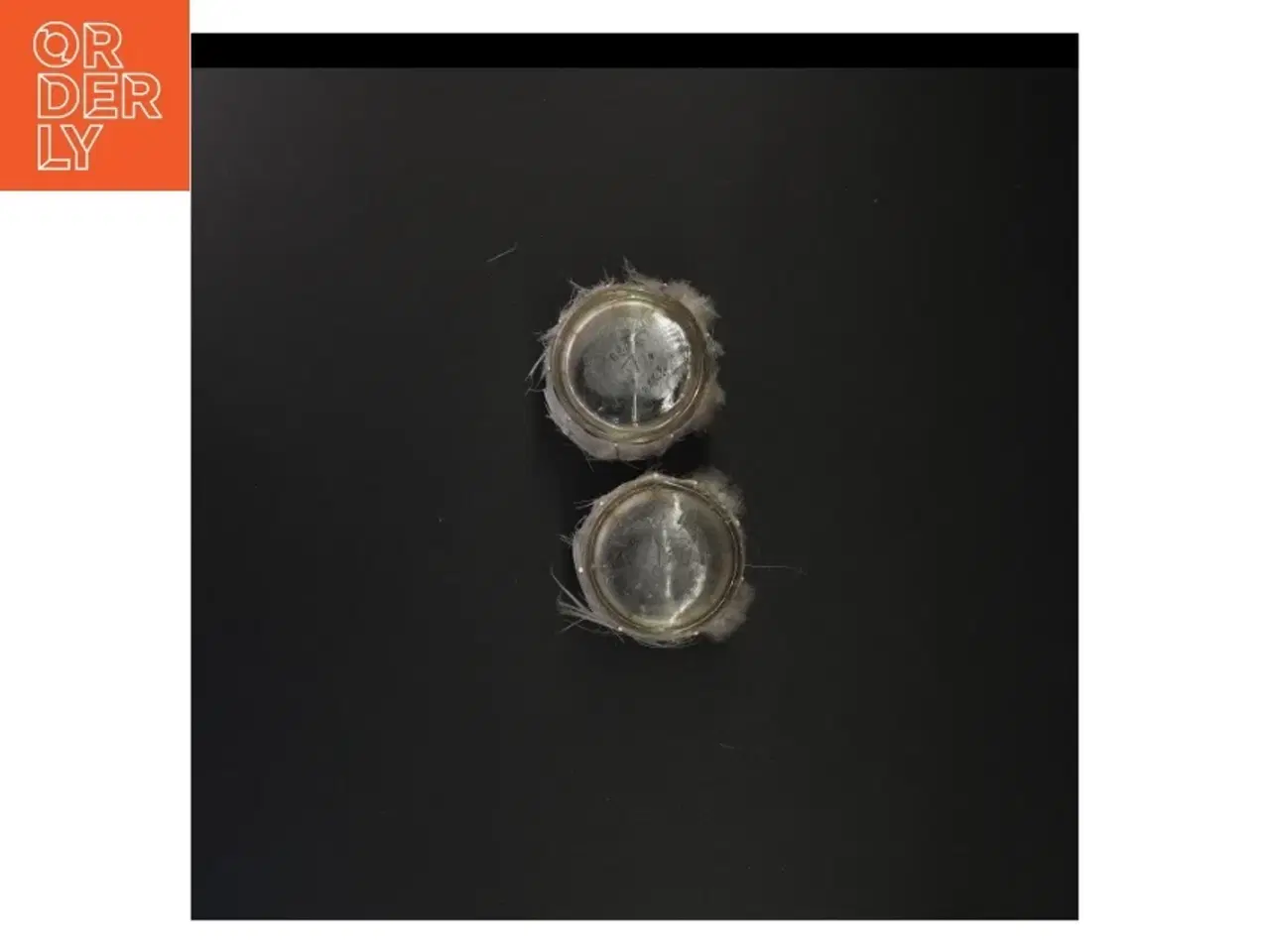 Billede 3 - Fjerbelagte glaslysestager (str. 8 x 7 cm)