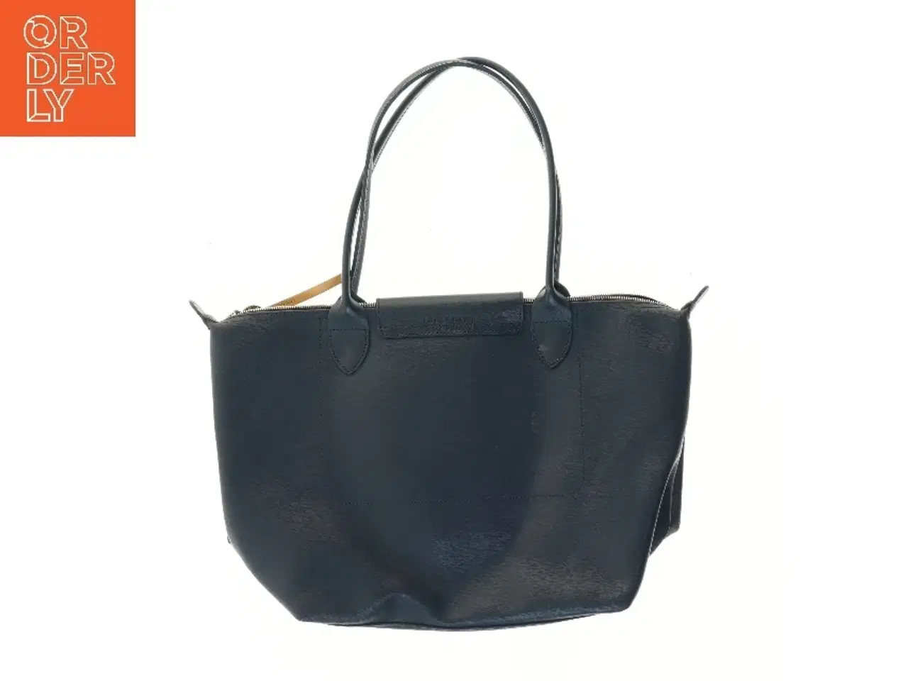 Billede 2 - Sort læderhåndtaske fra Longchamp (str. 40x30 cm)