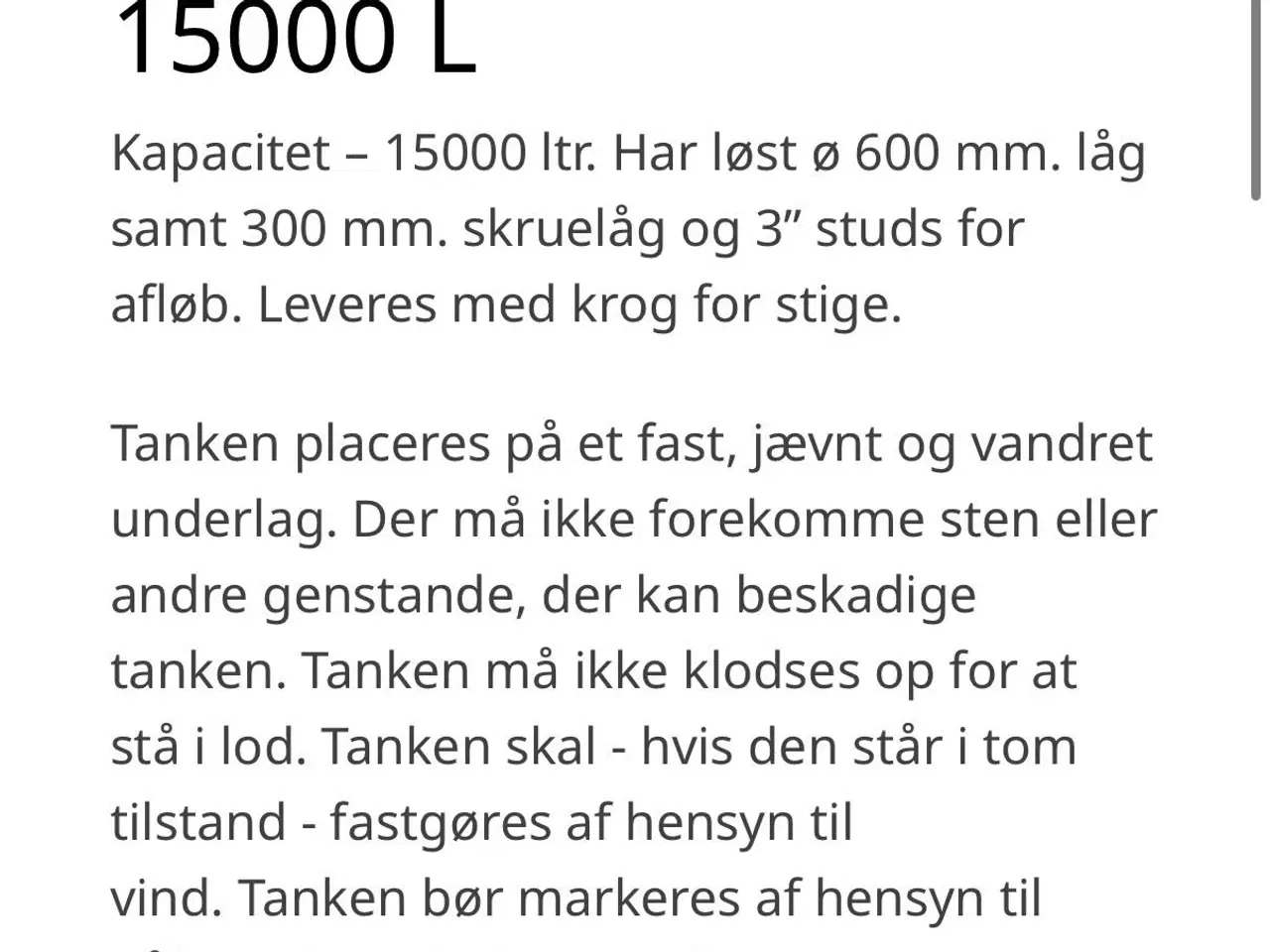 Billede 2 - 15000L beholder / vandtank / gødningstank 