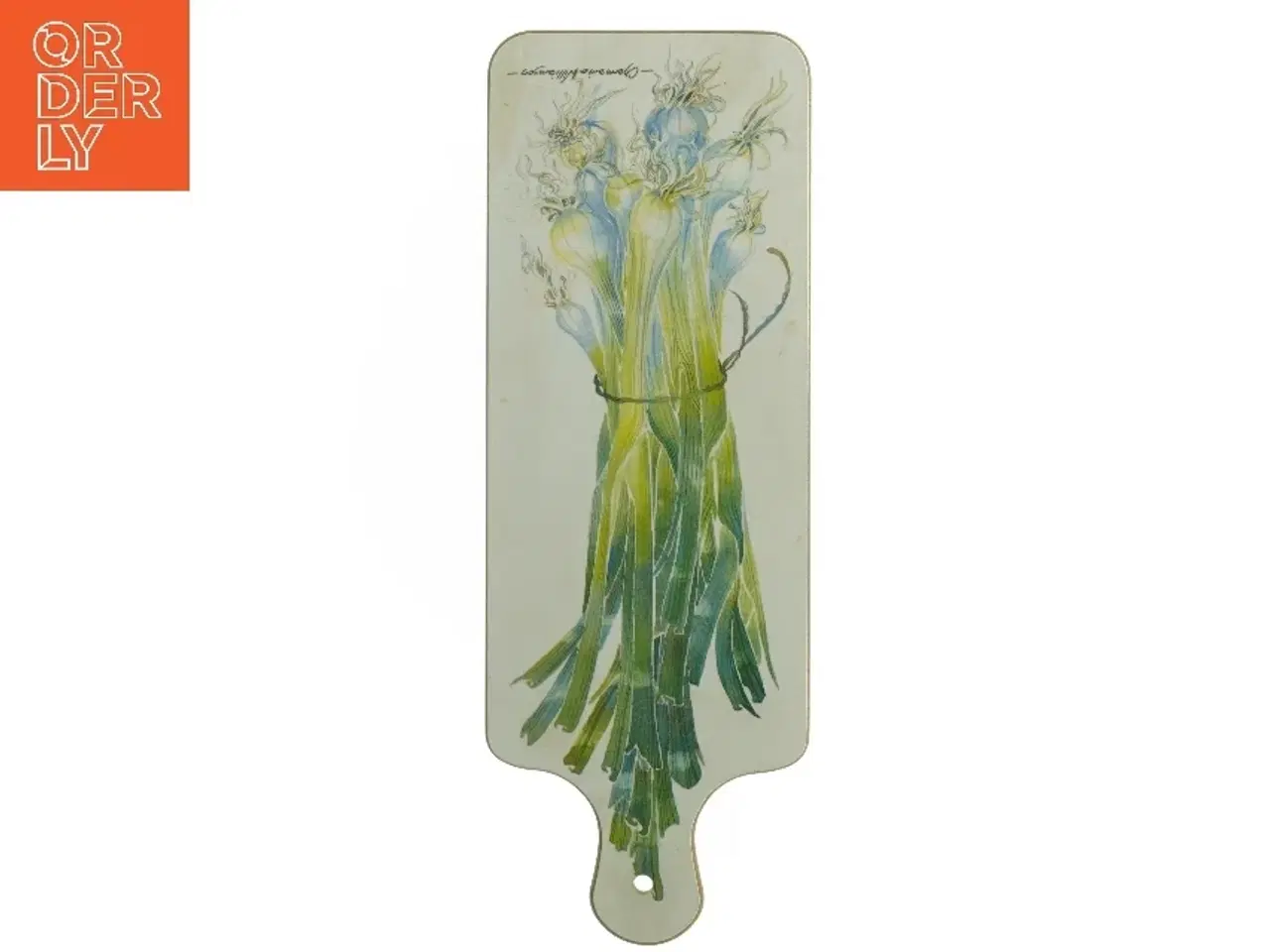 Billede 1 - Dekoreret serveringsbræt fra Kelsey (str. 30 x. 10,5 cm)