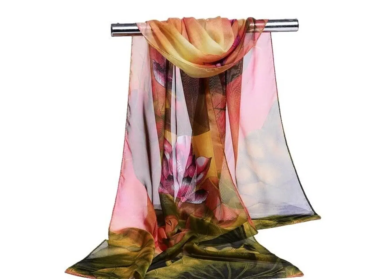 Billede 13 - tørklæder i print,aflang.med ass.blomster/påfugle