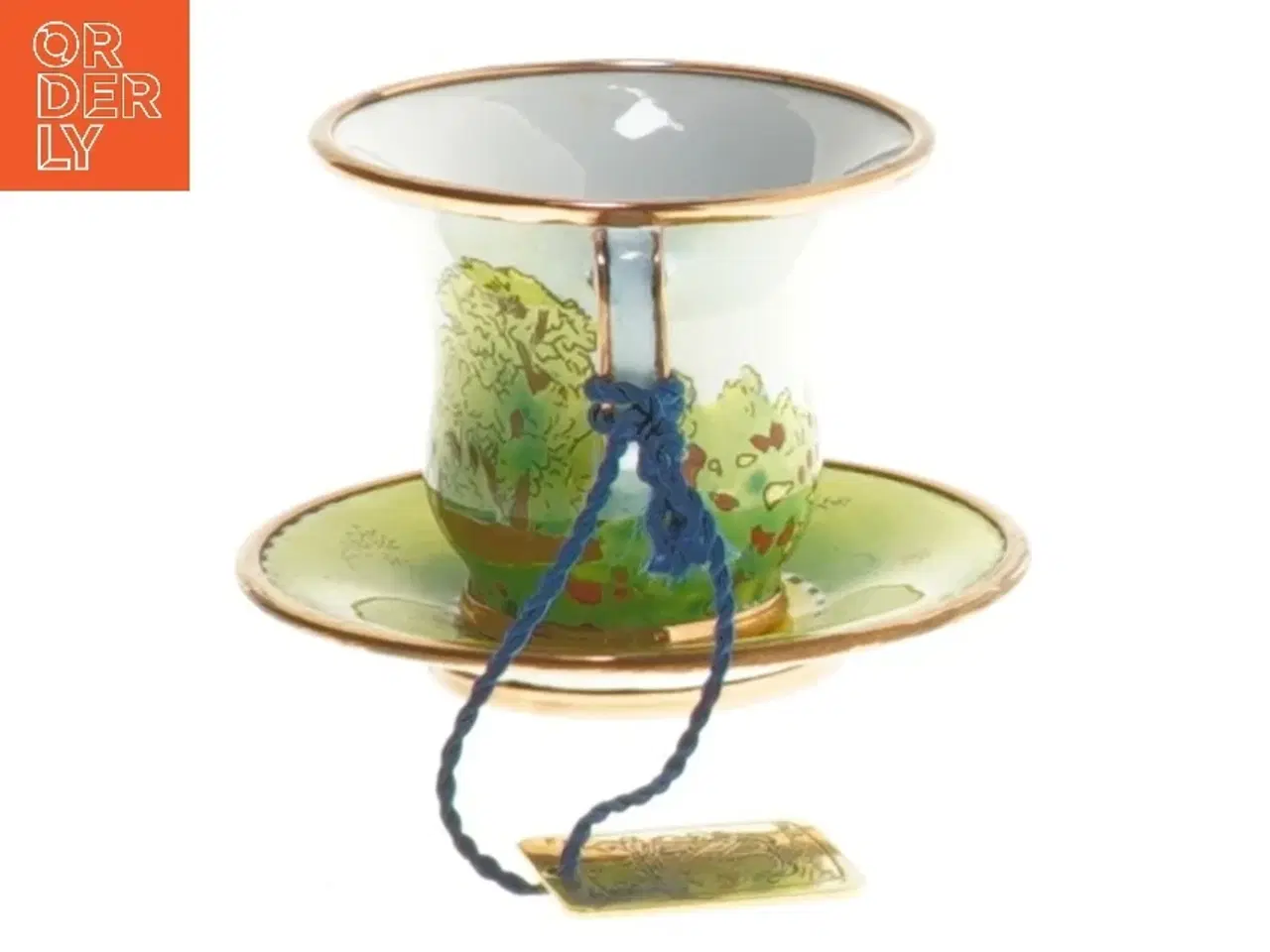 Billede 2 - Charlotte di Vita Miniature Tekop og Tallerken Samlerobjekt (str. 6 & 4 cm)