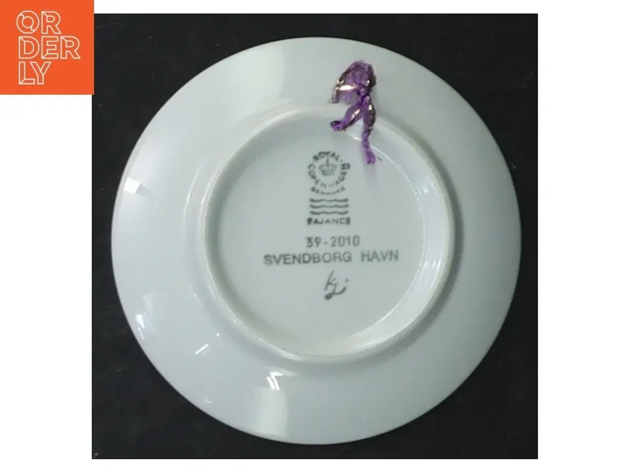 Billede 6 - Blå-og-hvid vægplade fra Svendborg Havn, Royal Copenhagen (str. 8 cm. 5 stykker)