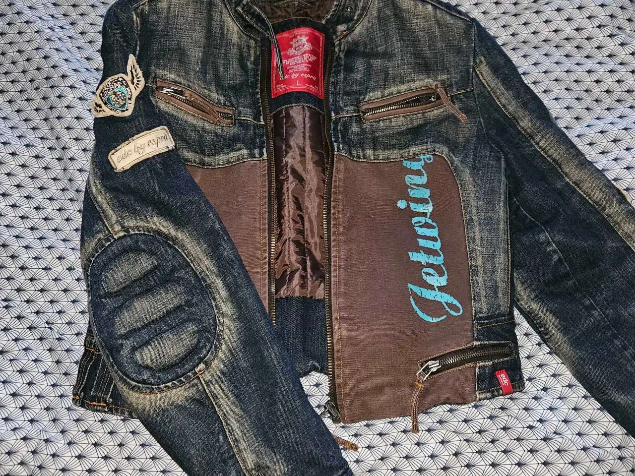 Billede 2 - Cowboyjakke, fed model. Slidt look.Str. L